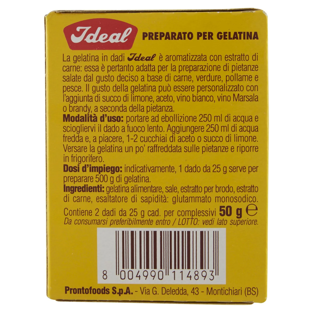 Ideal Gelatina in dadi 50 g