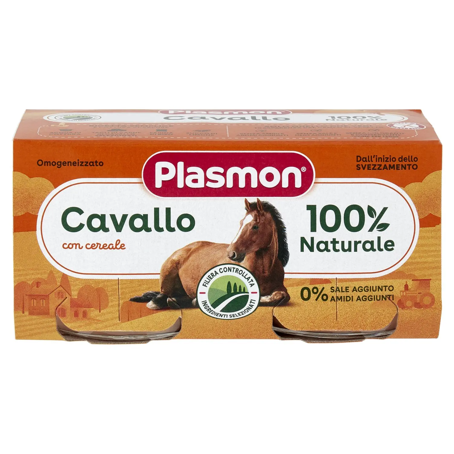 Plasmon Cavallo omogeneizzato con carne e cereale 2 x 80 g