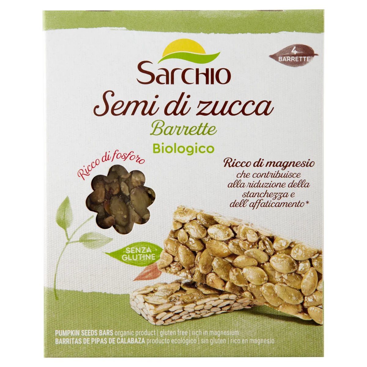 Sarchio Snack Semi di Zucca 4 x 20 g