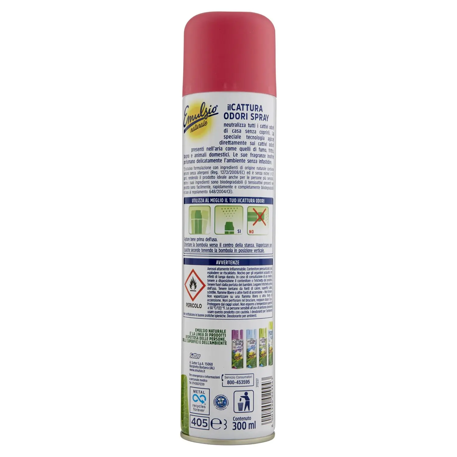 Emulsio naturale ilCatturaOdori Brezza marina 300 ml