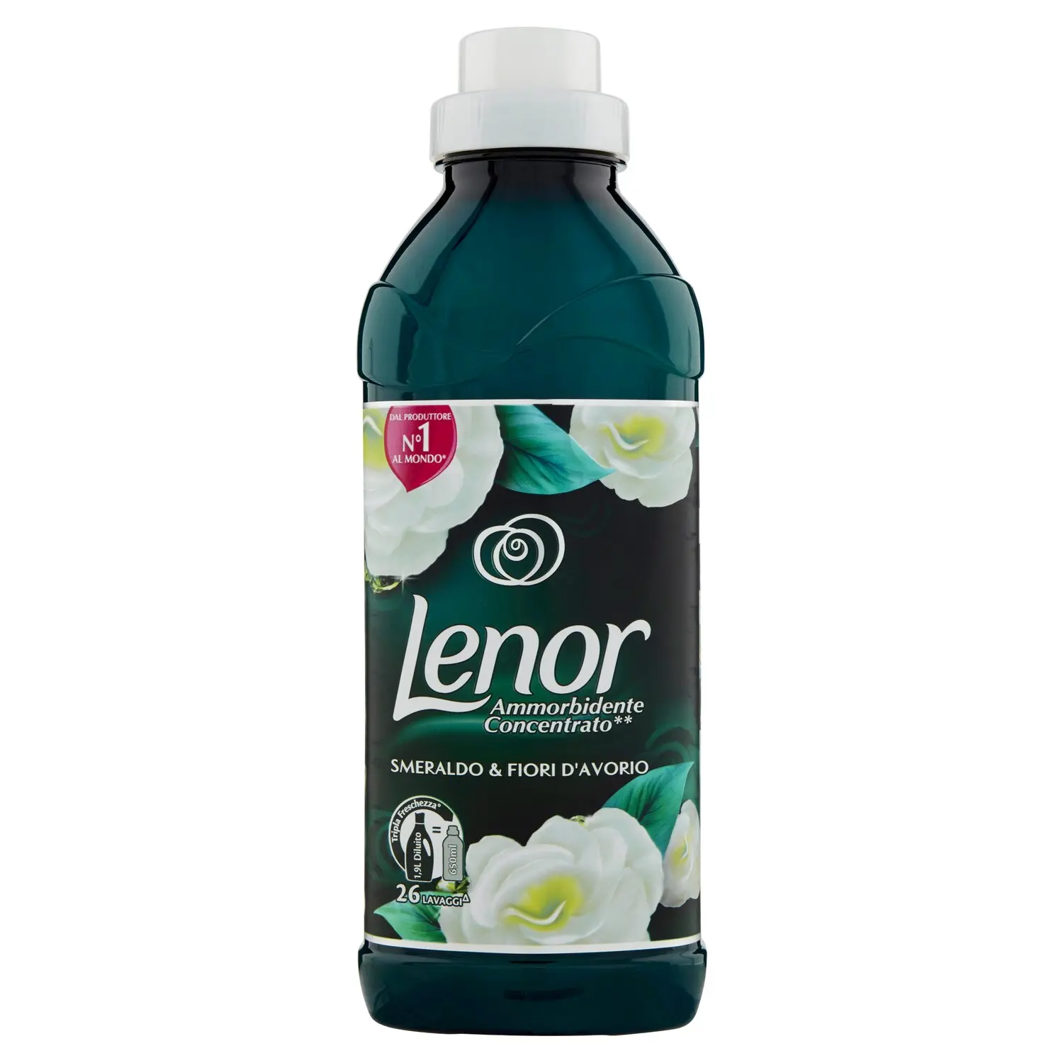 Lenor Ammorbidente Concentrato Smeraldo & Fiori D'Avorio 26 Lavaggi -  650 ml