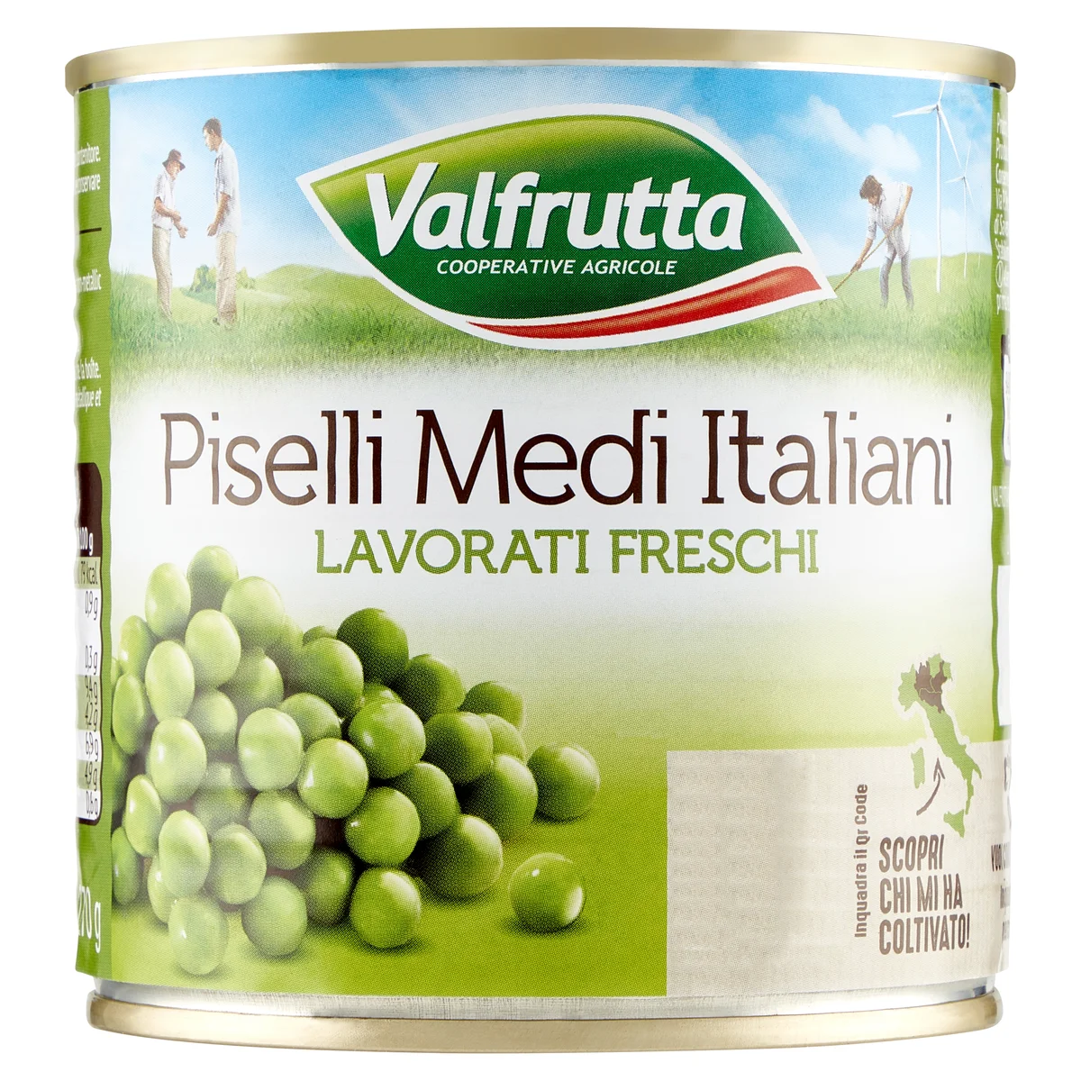 Valfrutta Piselli Medi Italiani Lavorati Freschi In Scatola gr.400 x3