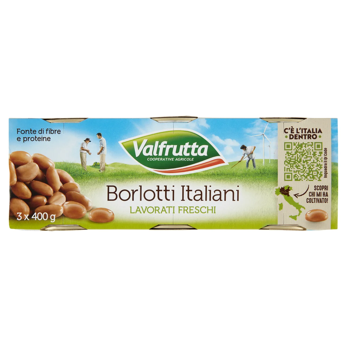 Valfrutta Borlotti Italiani 3 x 400 g