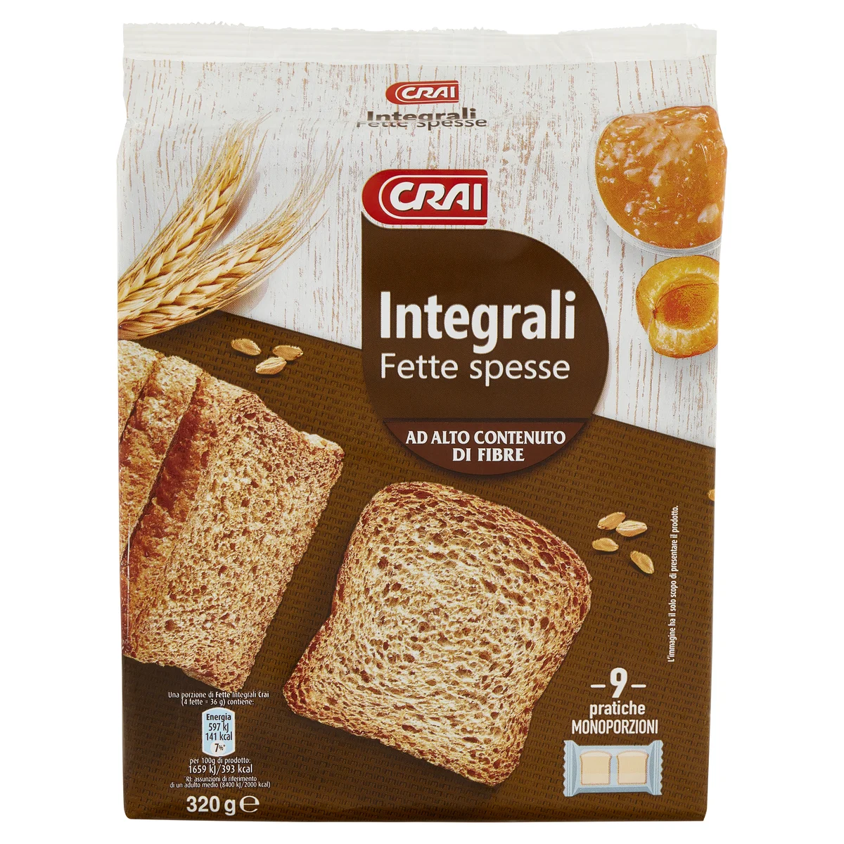 Carrefour Fette Biscottate Integrali 9 x 36 g