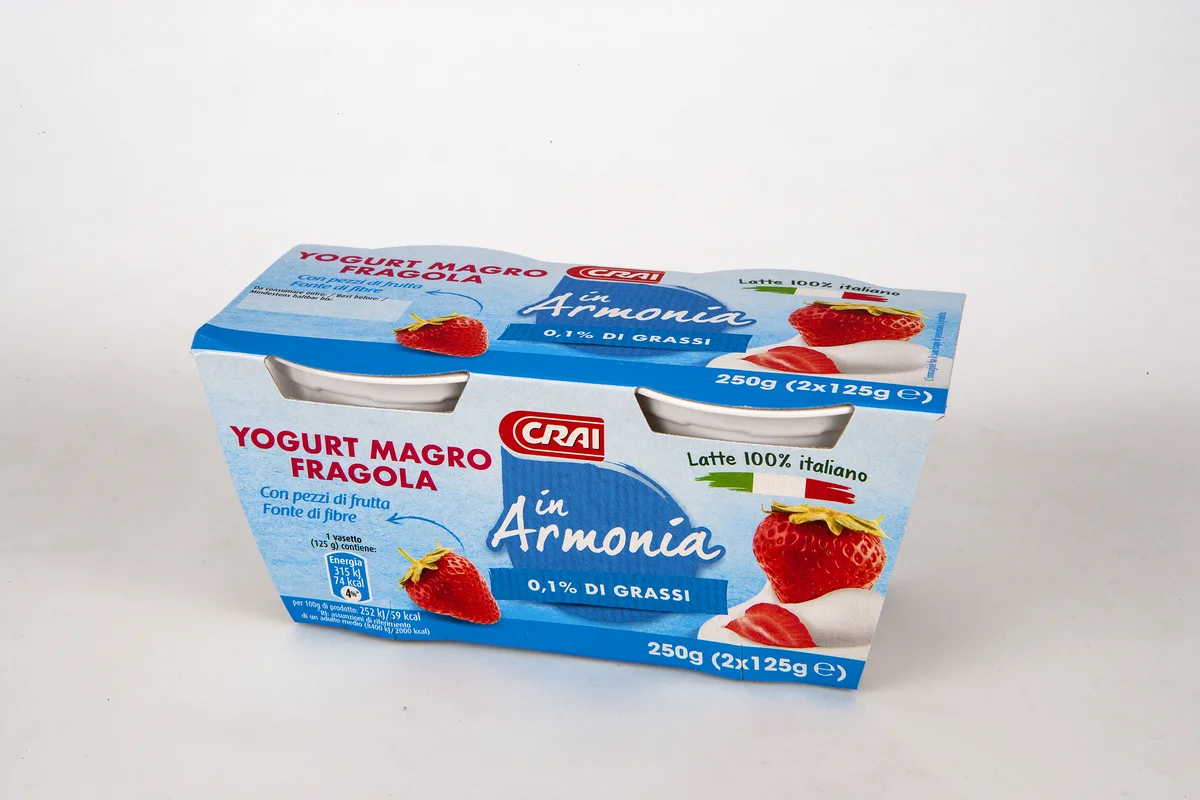 Crai Fragola Yogurt cremoso Magro 2 x 125 g