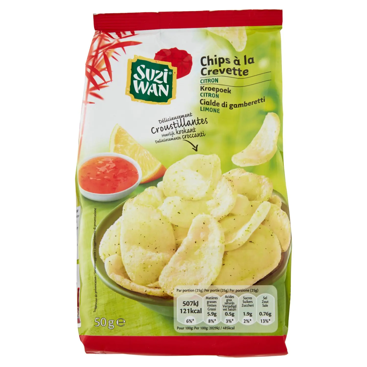 Suzi Wan Cialde di gamberetti Limone 50 g