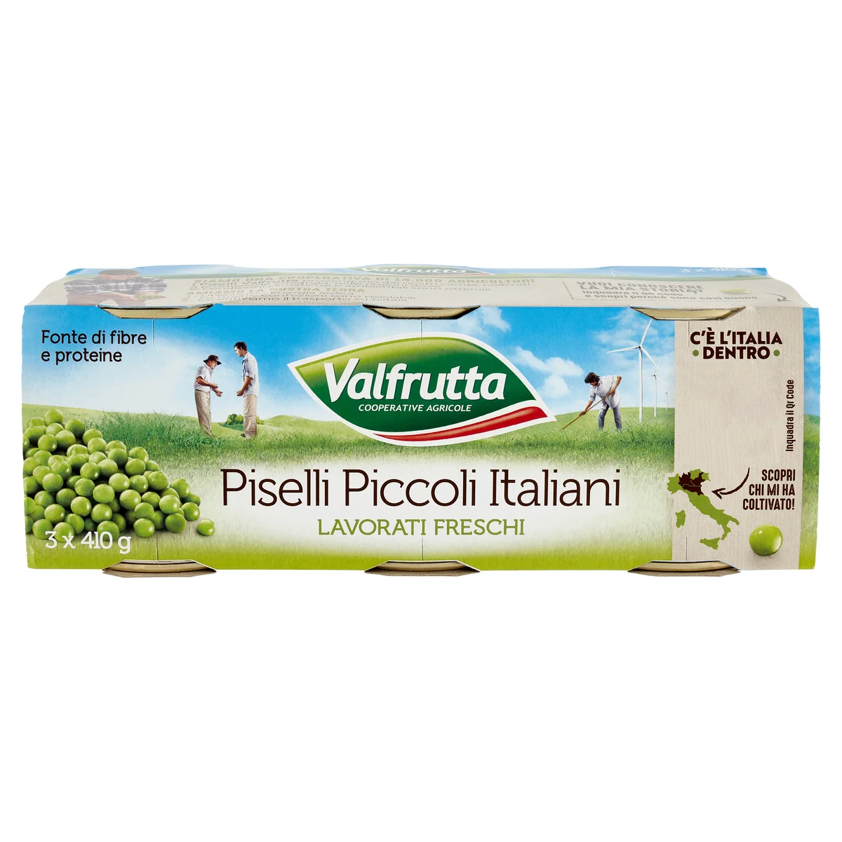 Valfrutta Piselli Piccoli Italiani 3 x 410 g
