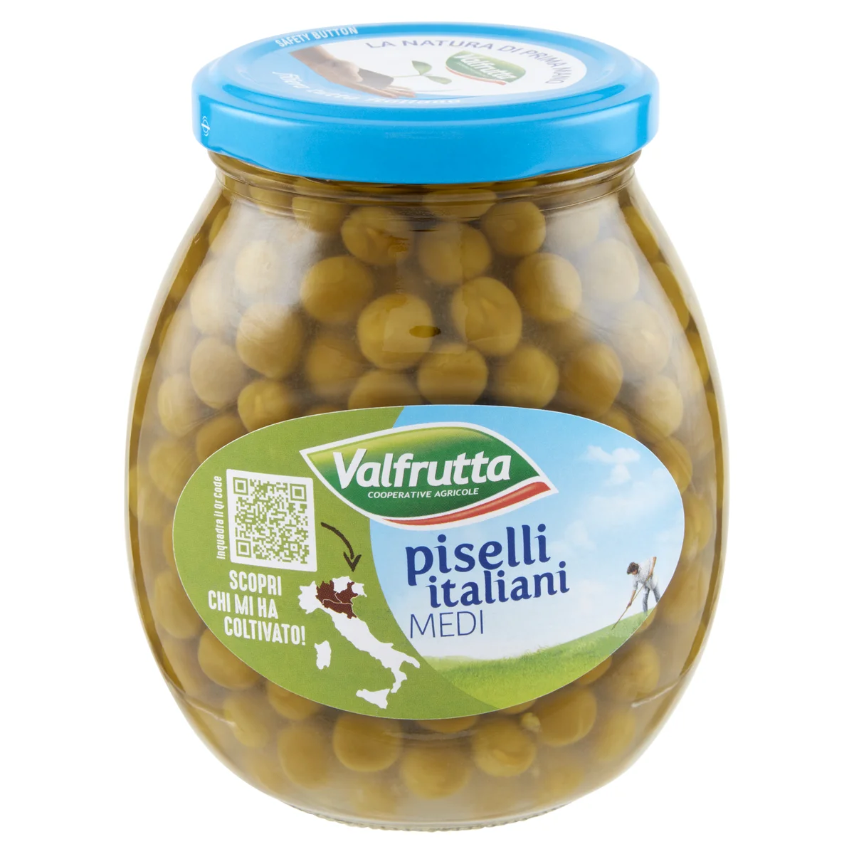 Valfrutta Piselli Italiani Medi - 360 gr - Vico Food Box