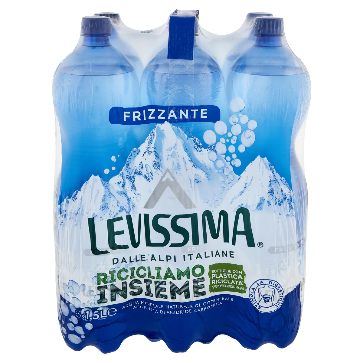 LEVISSIMA, Acqua Minerale Oligominerale Frizzante Bottiglia Grande