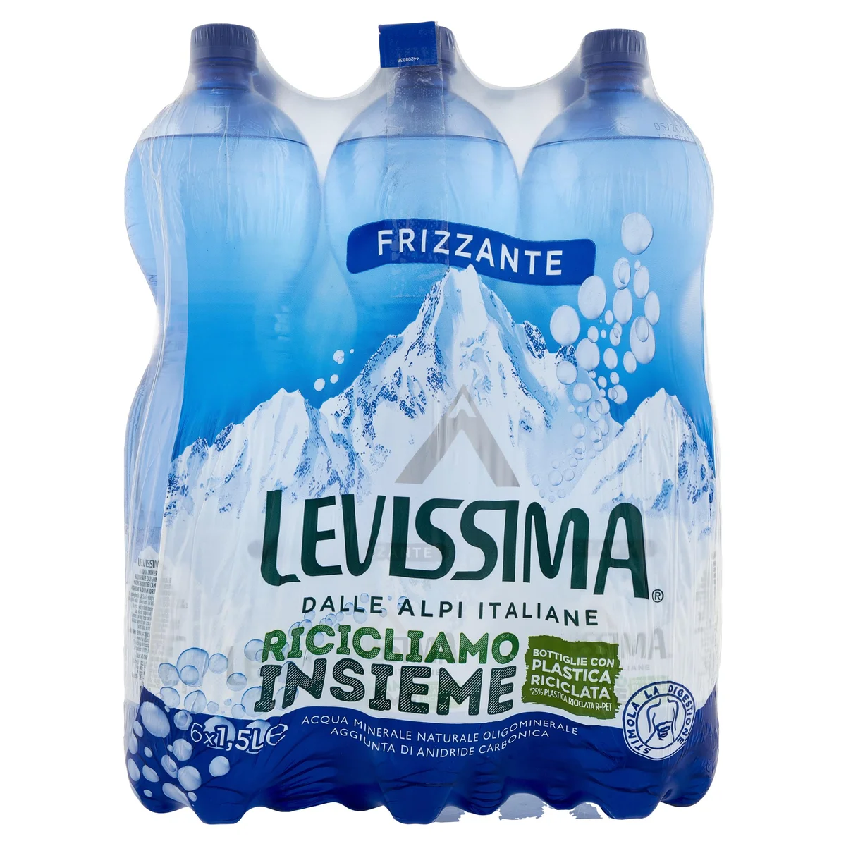 Levissima, Acqua Oligominerale - Frizzante - cl 50 x 20 bottiglie vetro  (vuoto a rendere) - Lanciotti Distribuzione