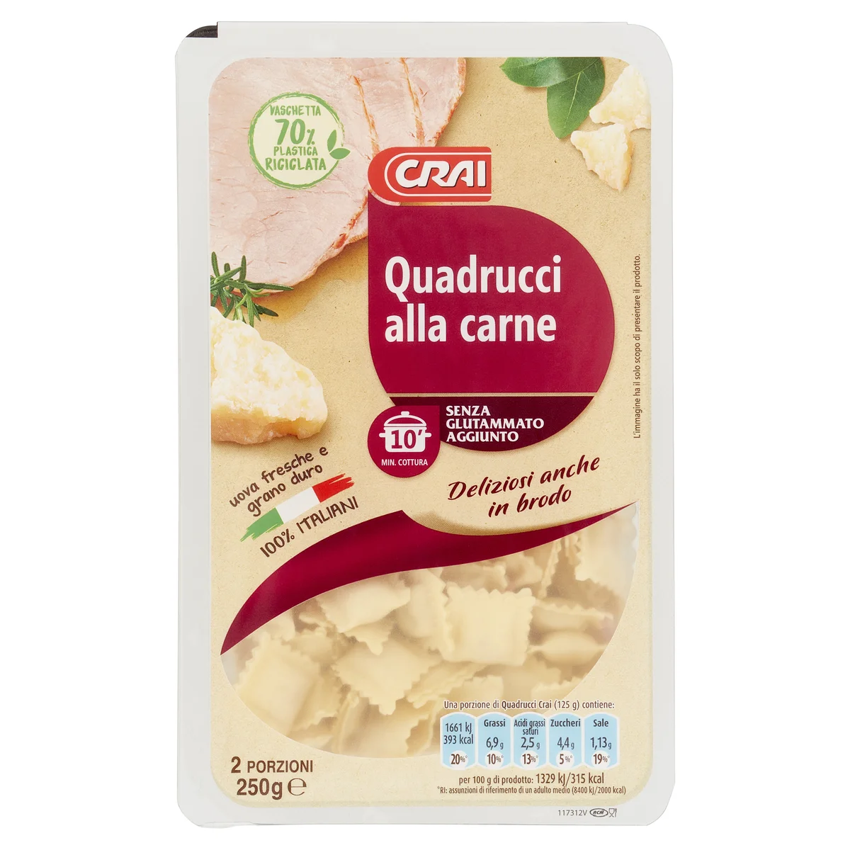 Crai Quadrucci alla carne 250 g