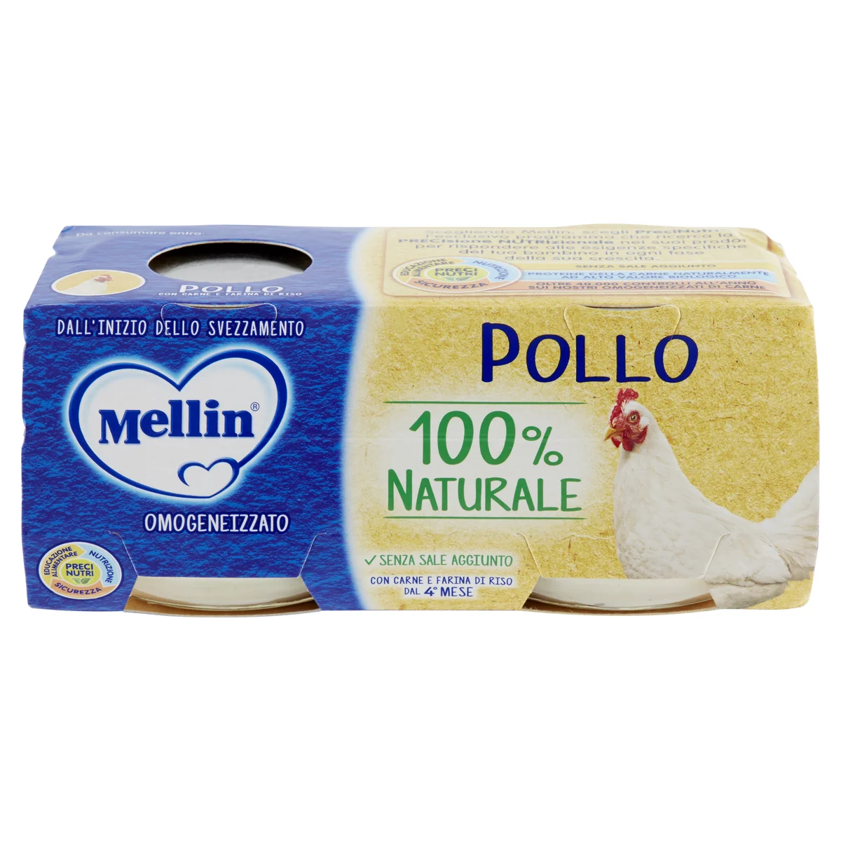 Mellin Omogeneizzato Carne Pollo - 2X80 GR