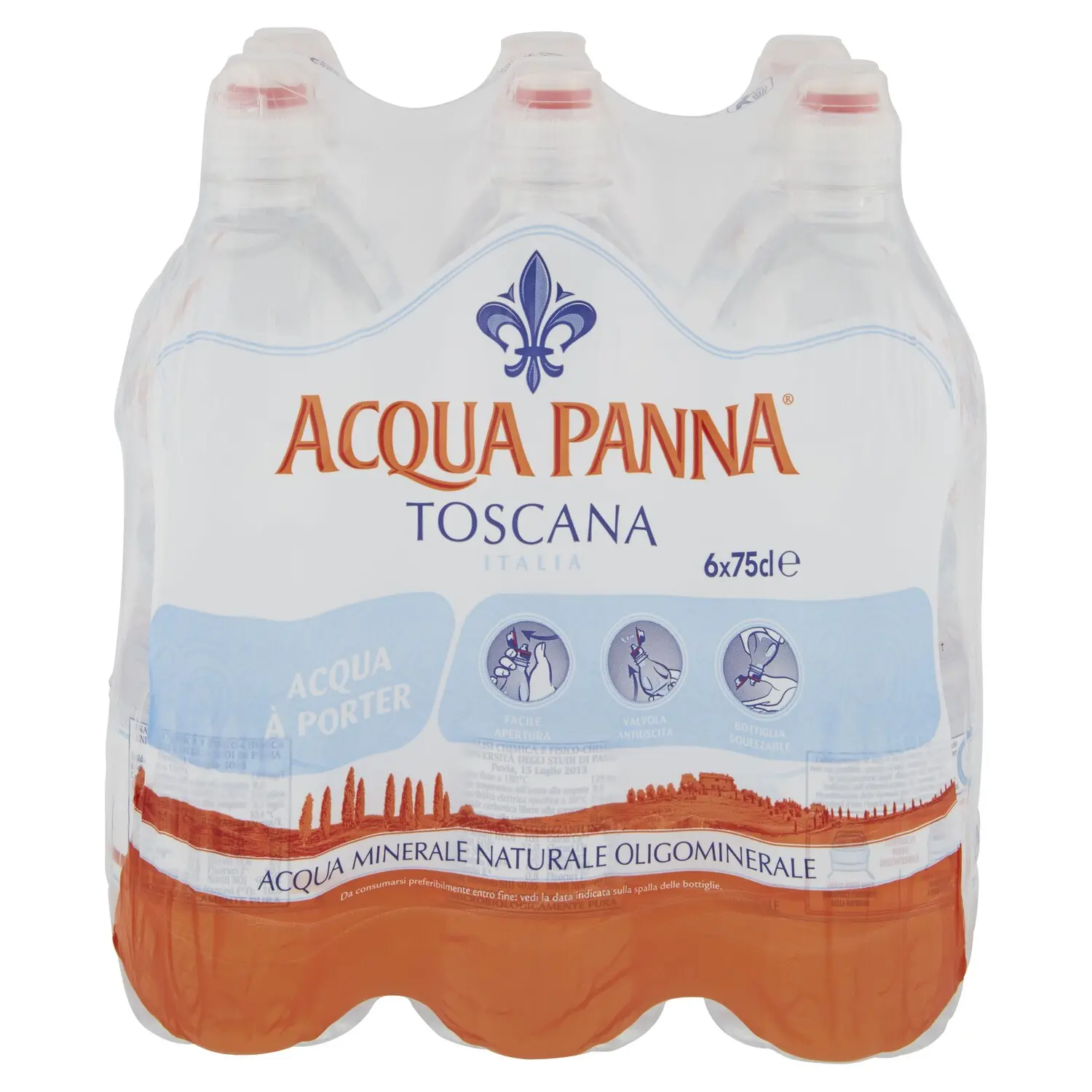 Acqua Panna 0,75 l Vetro- Confezione 12 Pezzi - Panna - Bevande