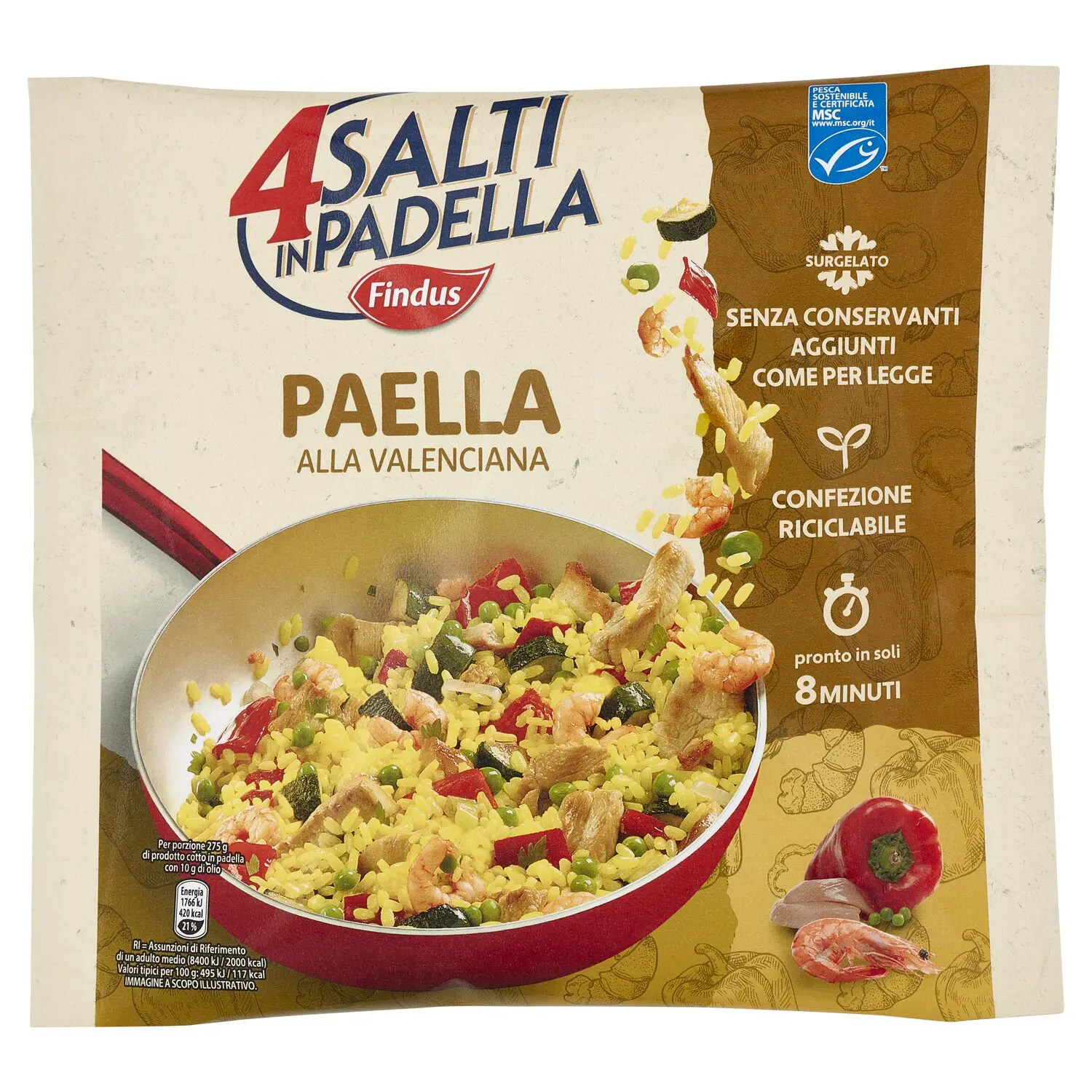 Findus Quattro Salti in Padella, Paella alla Valenciana 550g