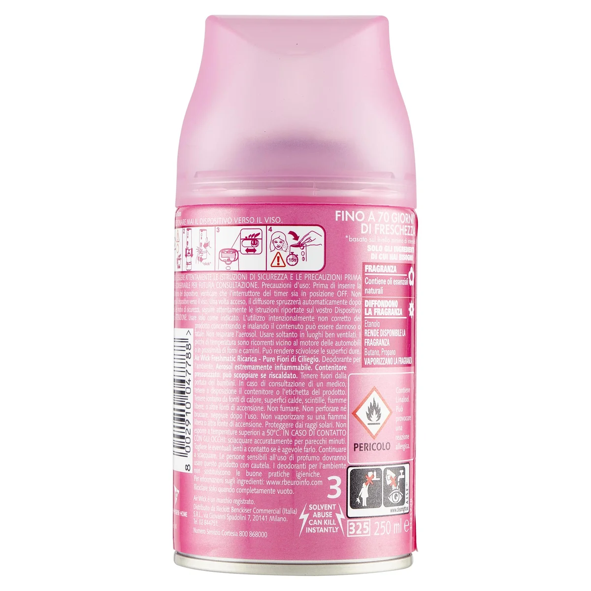 Air Wick Active Fresh Deodorante Per Ambienti, 4 Ricariche Per