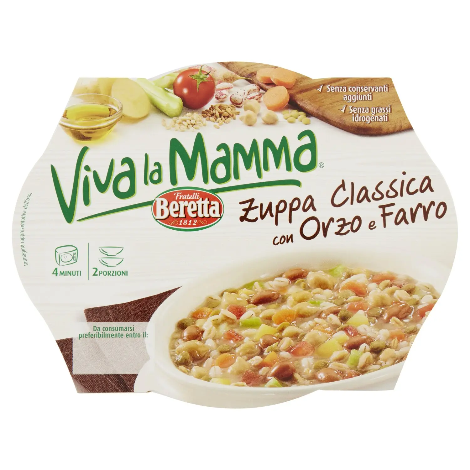 Fratelli Beretta Viva la Mamma Zuppa Classica con Orzo e Farro 600 g