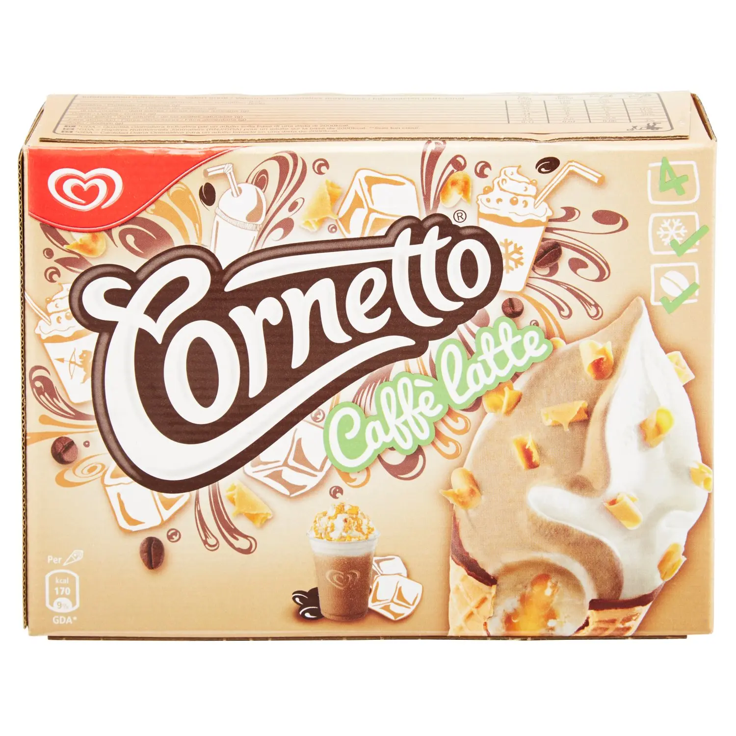 Cornucopia - Lattine vuote per caffè (confezione da 4), in metallo