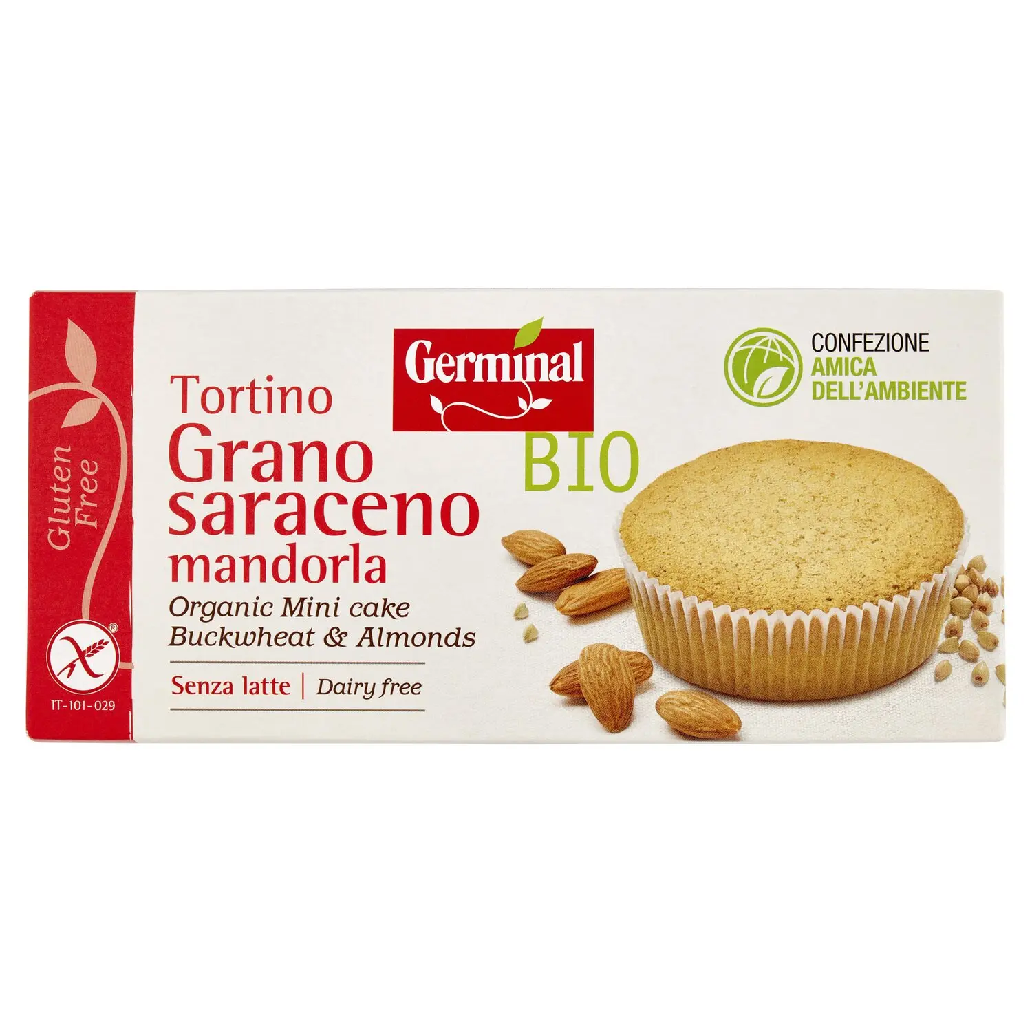 Germinal Bio Tortino Grano saraceno mandorla Gluten Free 4 x 45 g