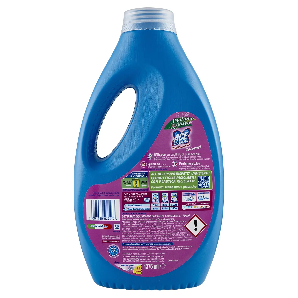 Ace Detersivo Igienizzante Colorati 1375 ml