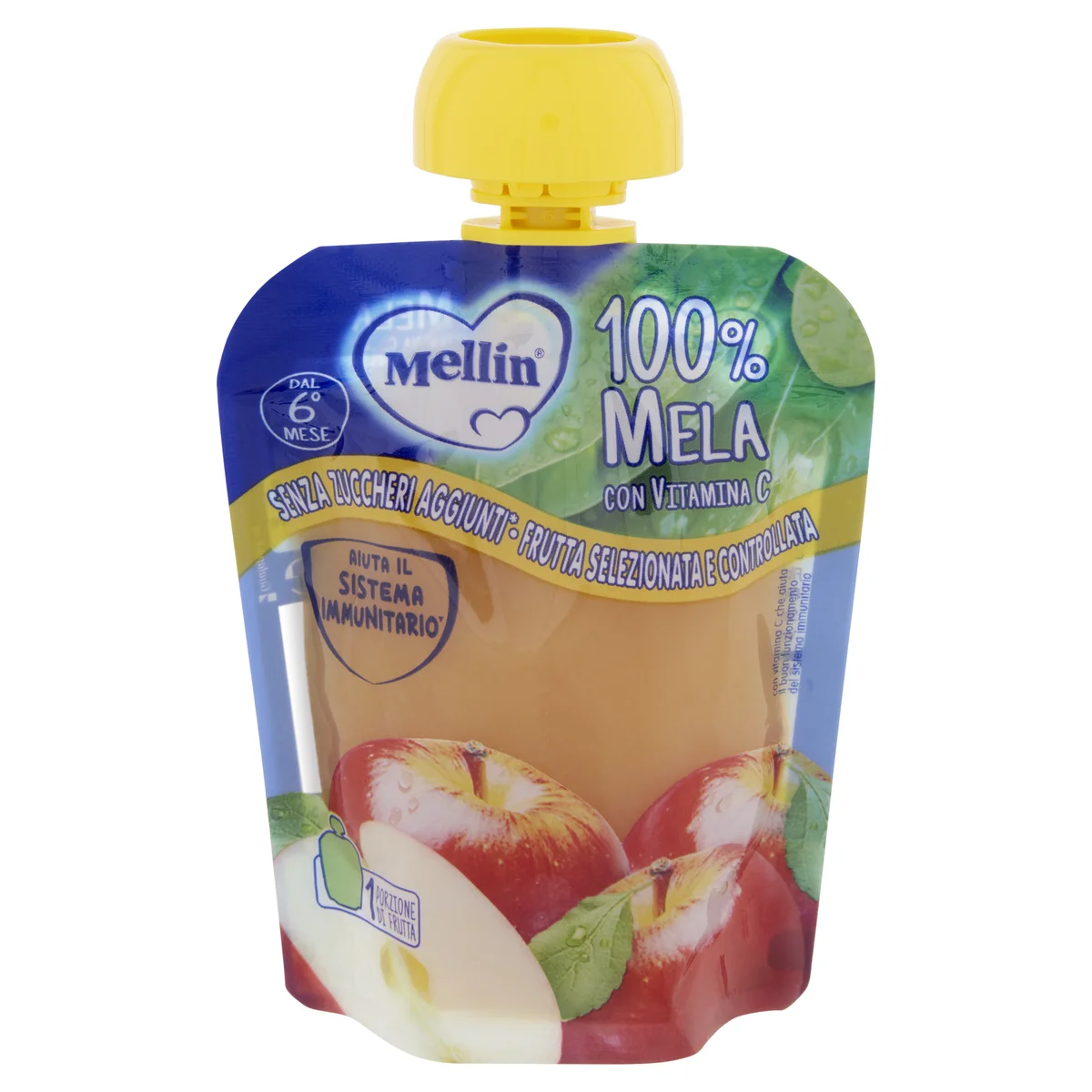 MELLIN Merenda di Frutta 100% Mela Pouch 90 g