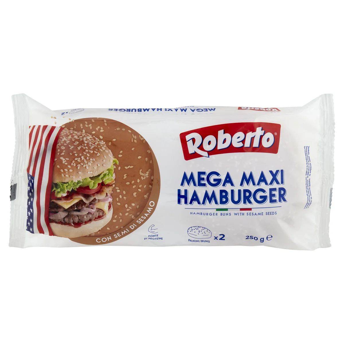 Panini Per Maxi Hamburger Con Semi Di Sesamo 4 X 75 G - Easycoop