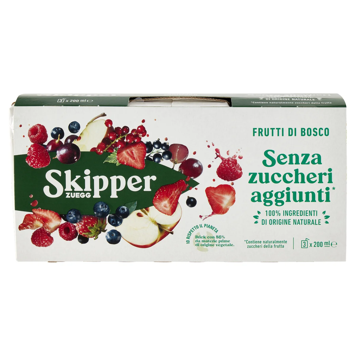 Zuegg Skipper Frutti di Bosco Senza zuccheri aggiunti* 3 x 200 ml