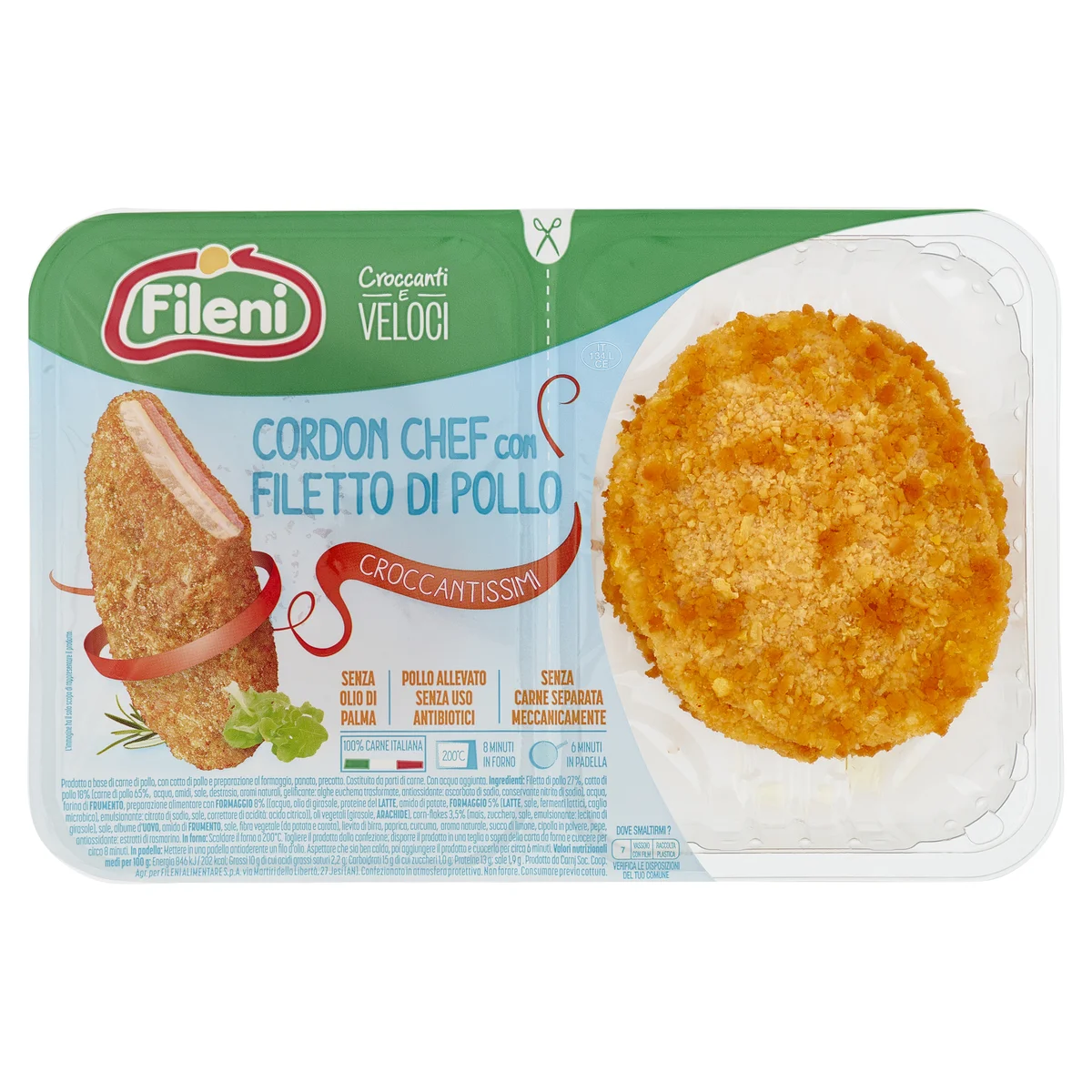 Fileni 4 Cordon Chef con Filetto di Pollo 0,500 kg