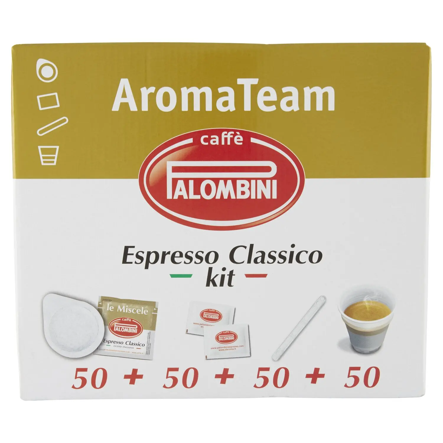 KIT CAFFE ESPRESSO PALOMBINI CLASSICO AROMA TEAM
