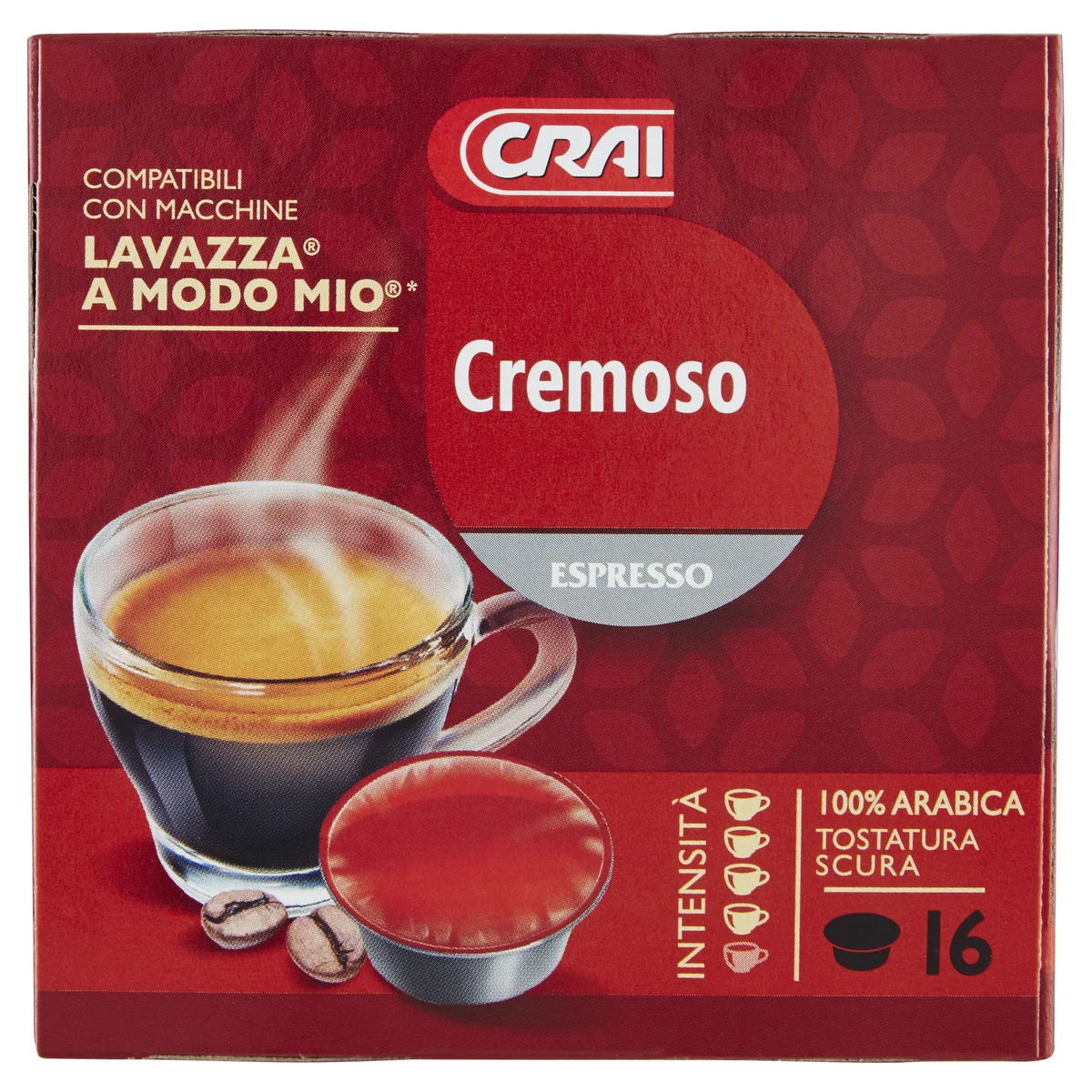 Crai Cremoso Espresso 16 Capsule Compatibili Con Macchine Lavazza A Modo Mio*  104 g