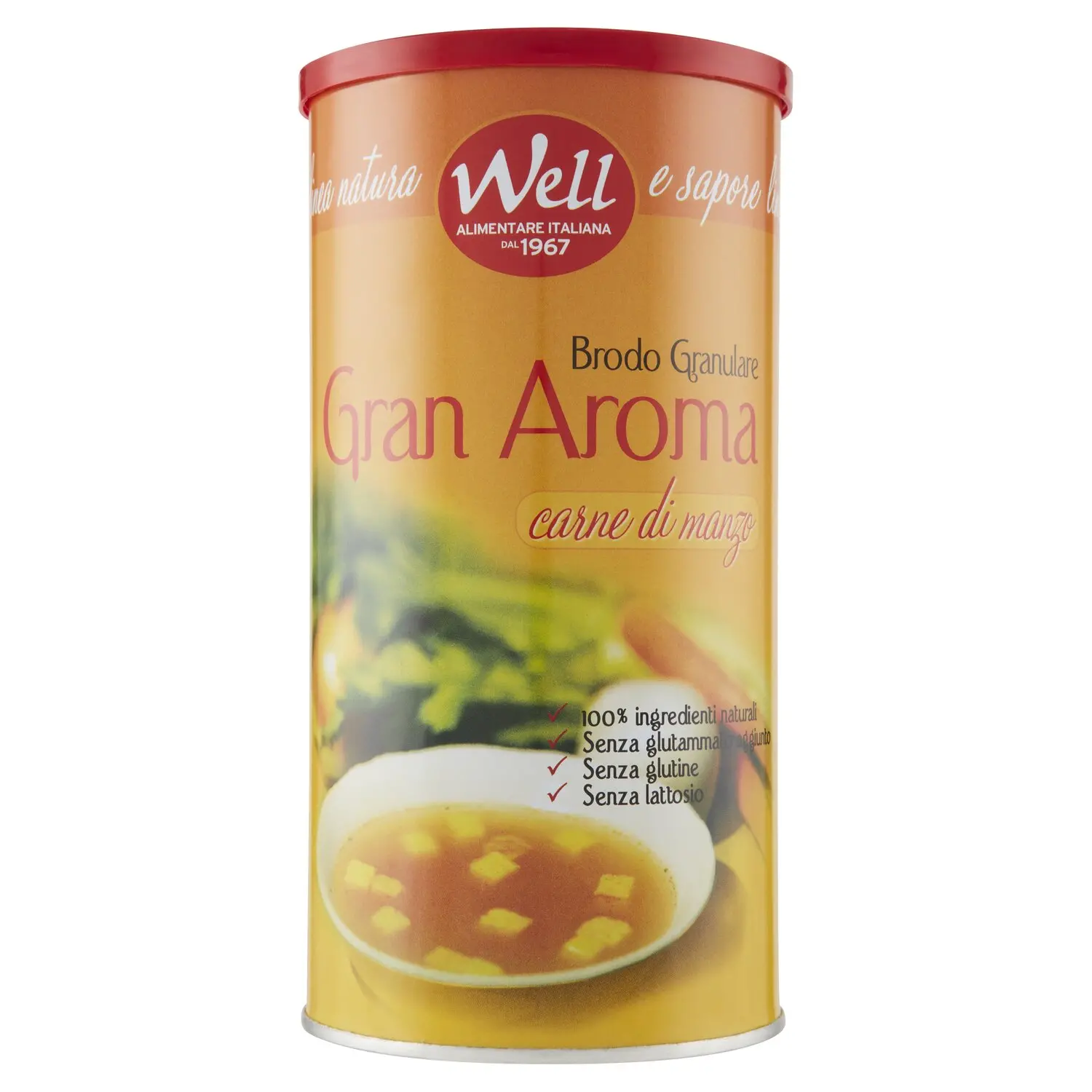 Well linea natura e sapore Brodo Granulare Gran Aroma carne di manzo 1 Kg