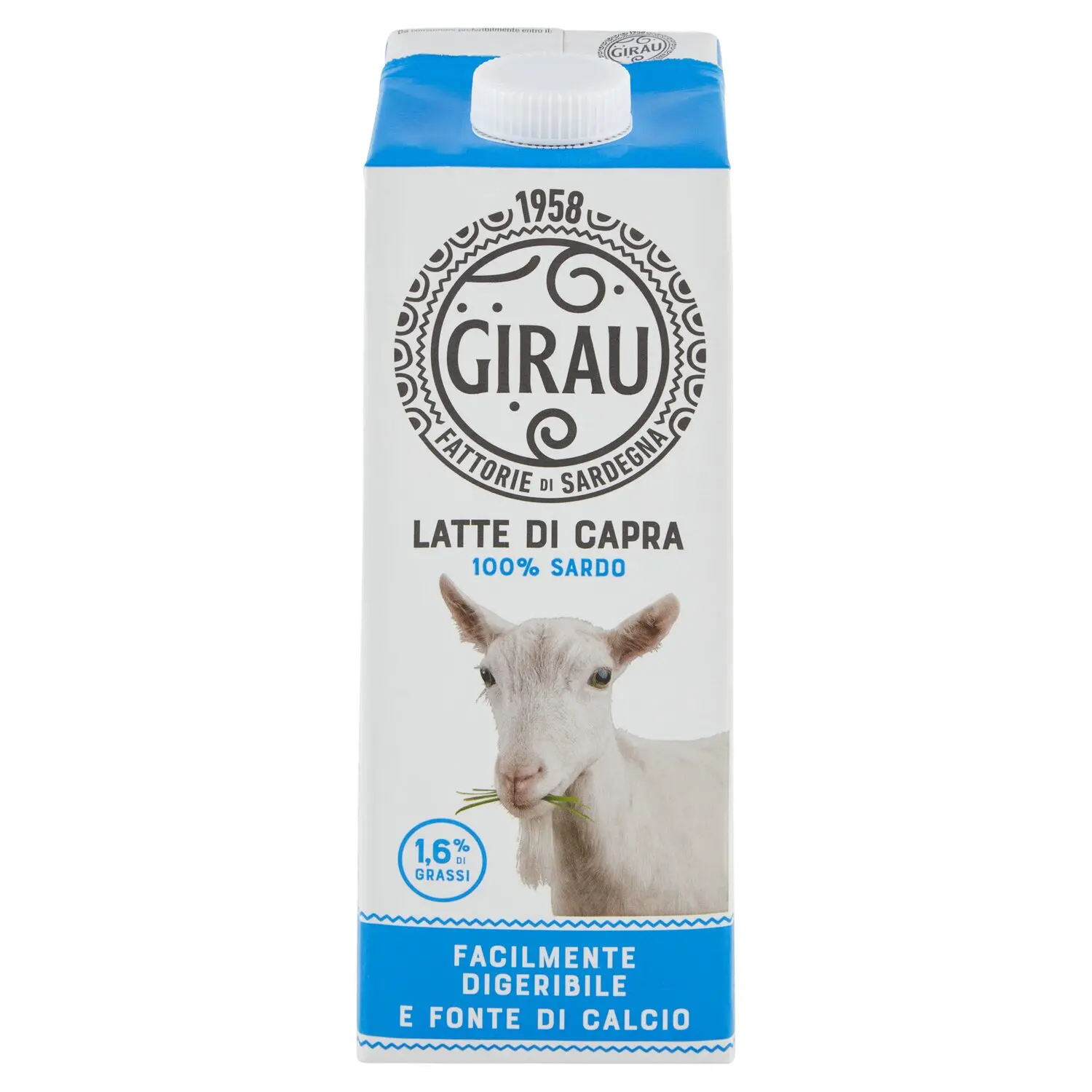 Girau Latte di Capra 100% Sardo 1,6% di Grassi 1000 ml