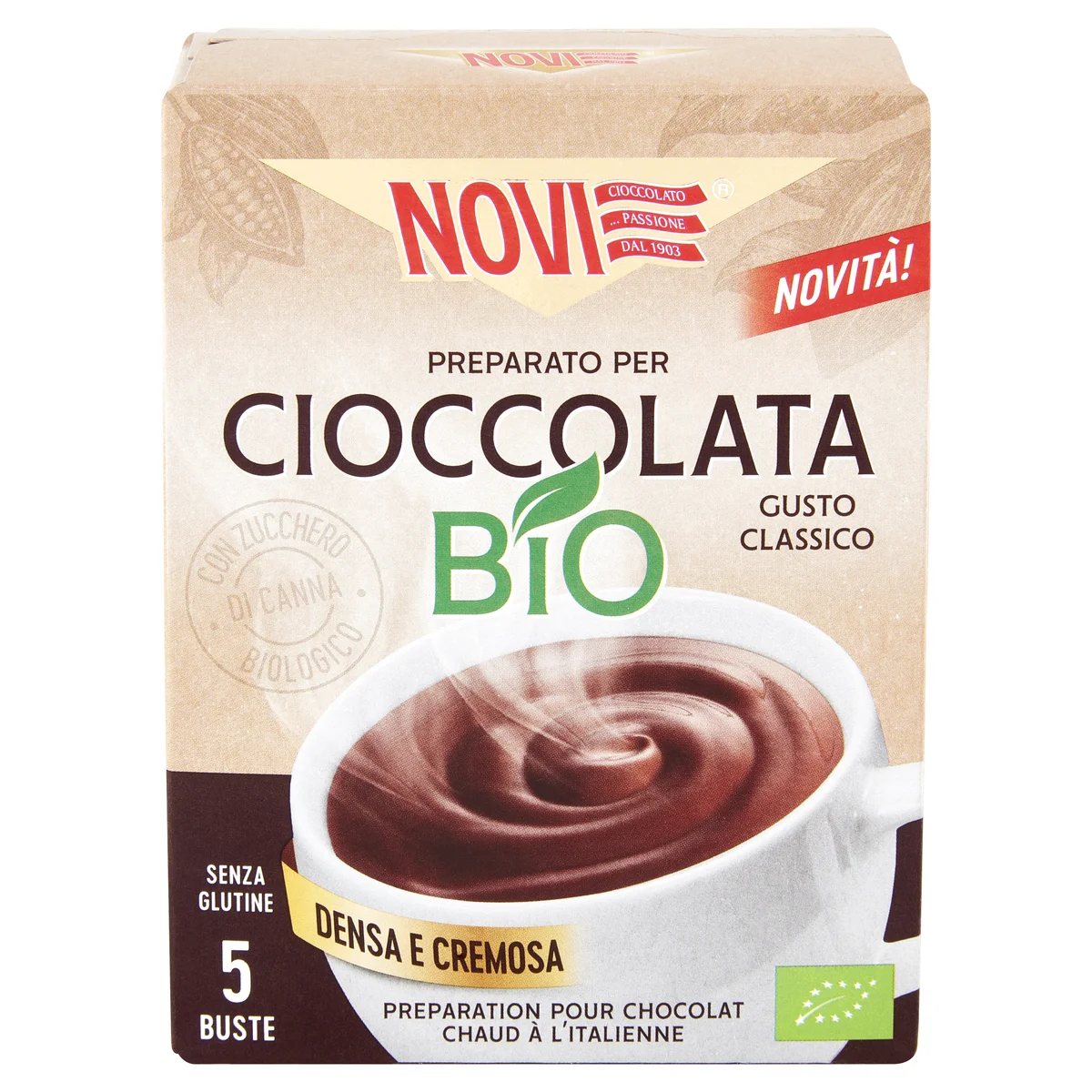 Novi Preparato per Cioccolata Gusto Classico Bio 5 x 25 g