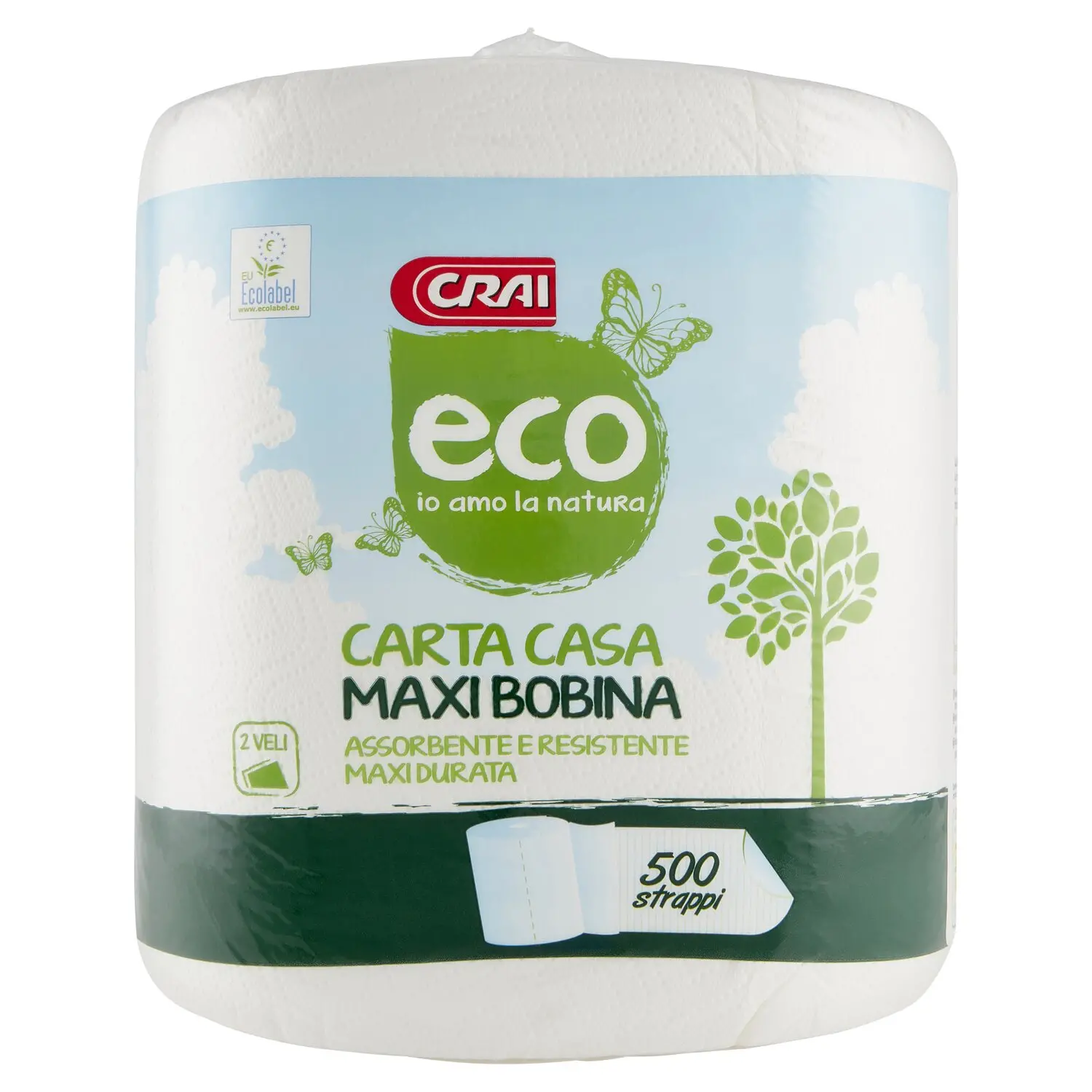 Crai eco Carta Casa Maxi Bobina 2 Veli 500 Strappi