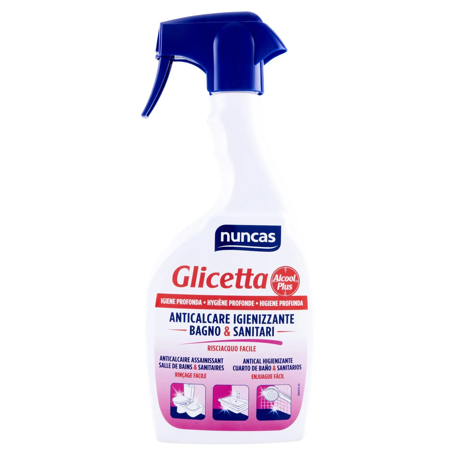 nuncas Glicetta Alcool Plus Anticalcare Igienizzante Bagno & Sanitari 500 ml
