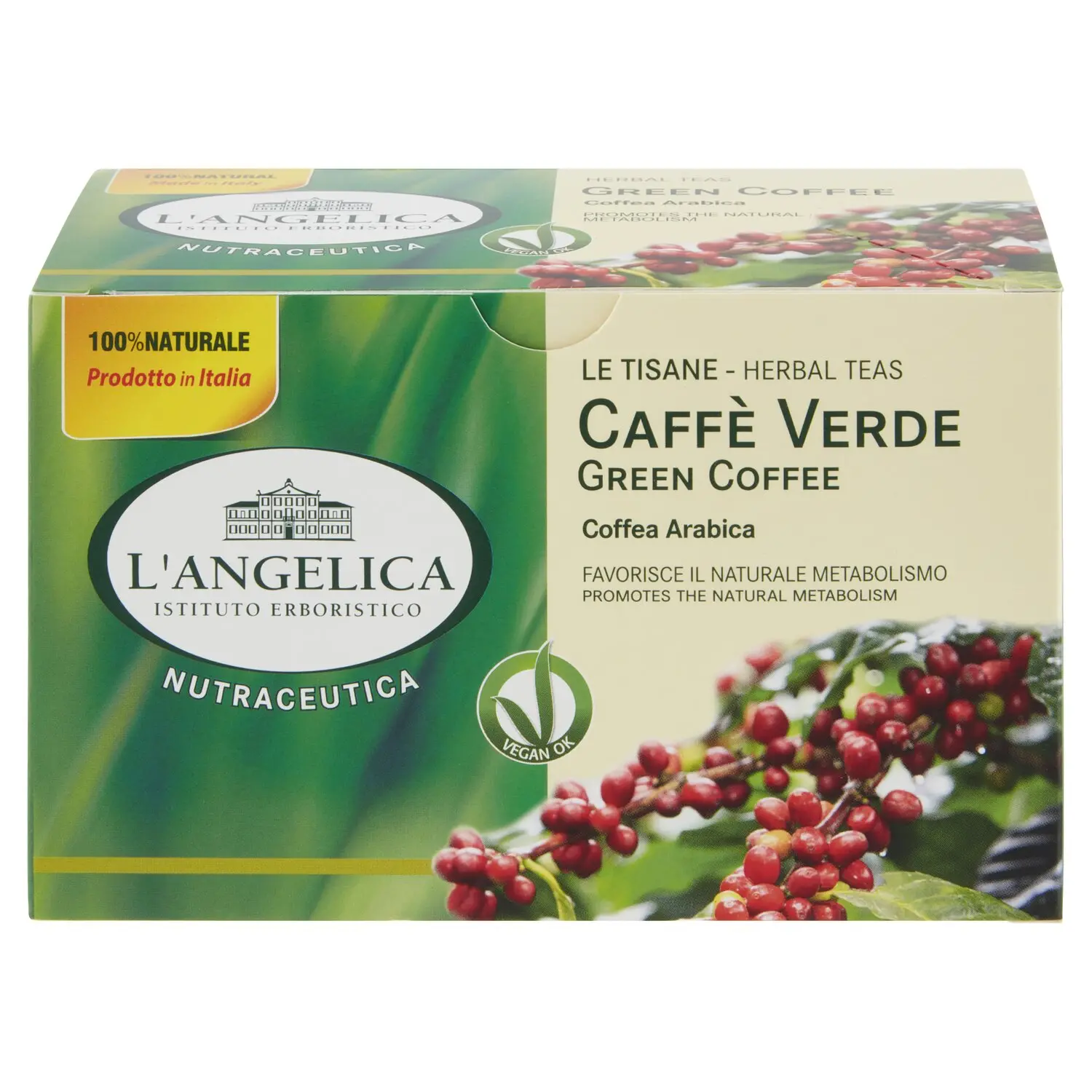 L'Angelica Nutraceutica le Tisane Ceffè Verde 20 Filtri 40 g