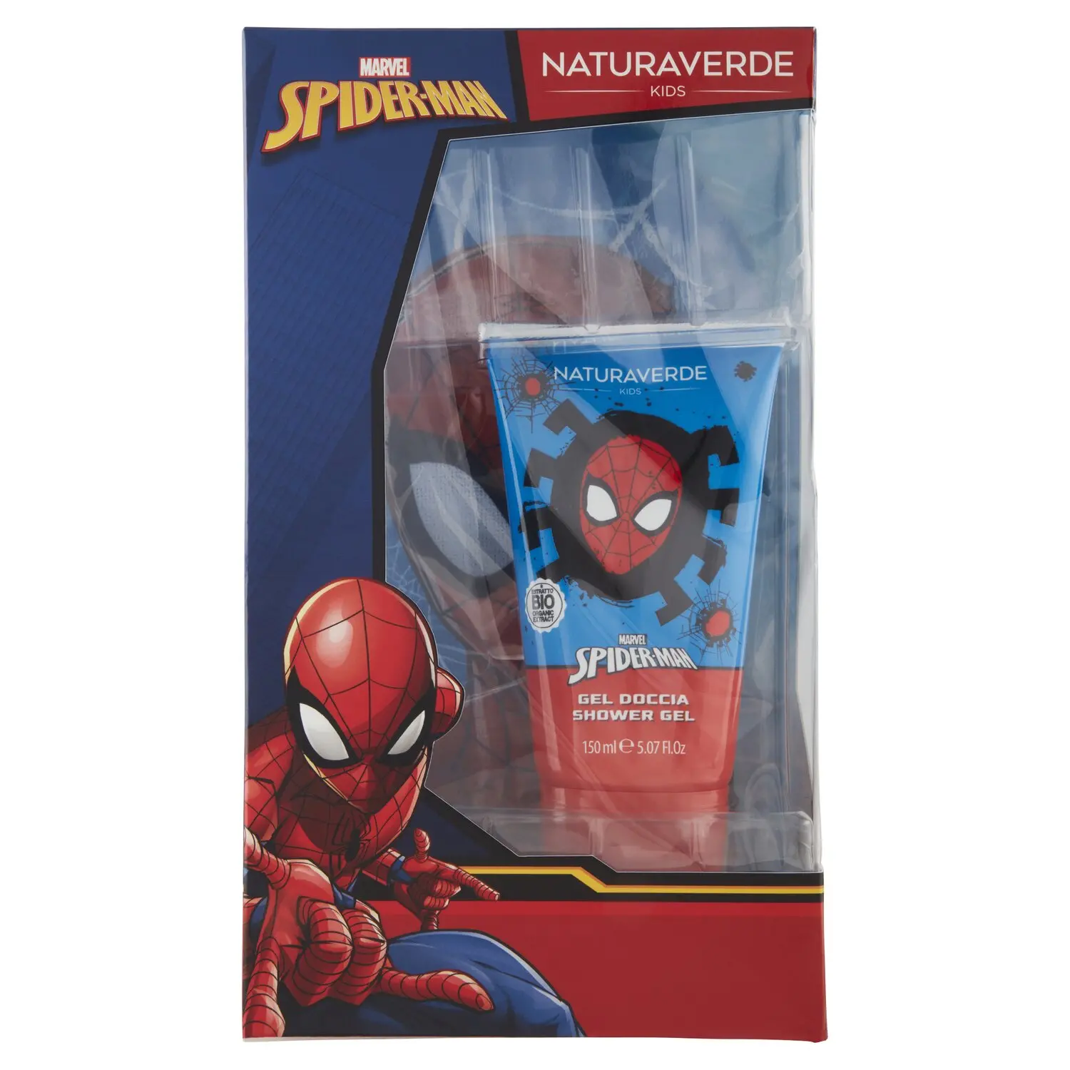 Naturaverde Kids Marvel Spider-Man Gel Doccia 150 ml + Guanto Doccia