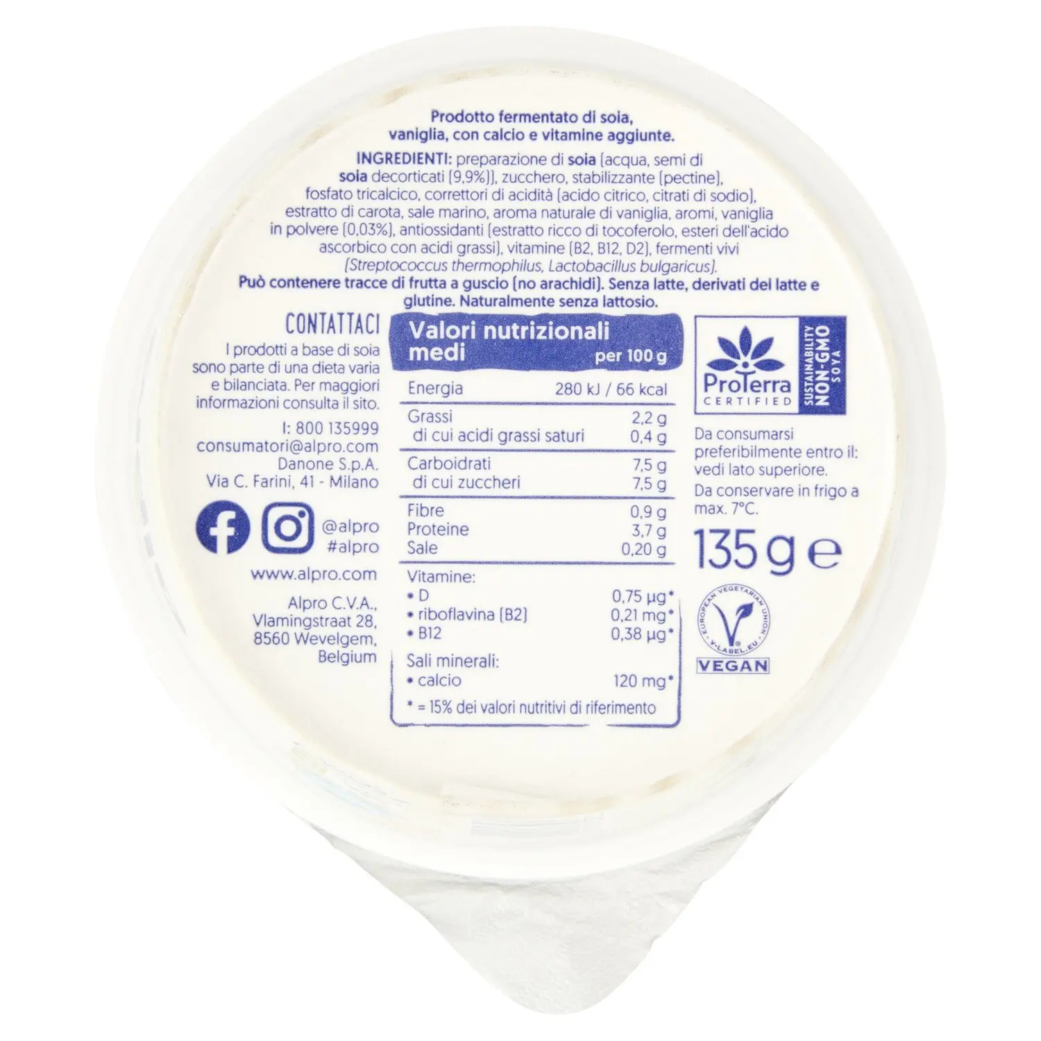 Yogurt Vegetale Di Soia Ananas Alpro Gr. 135 