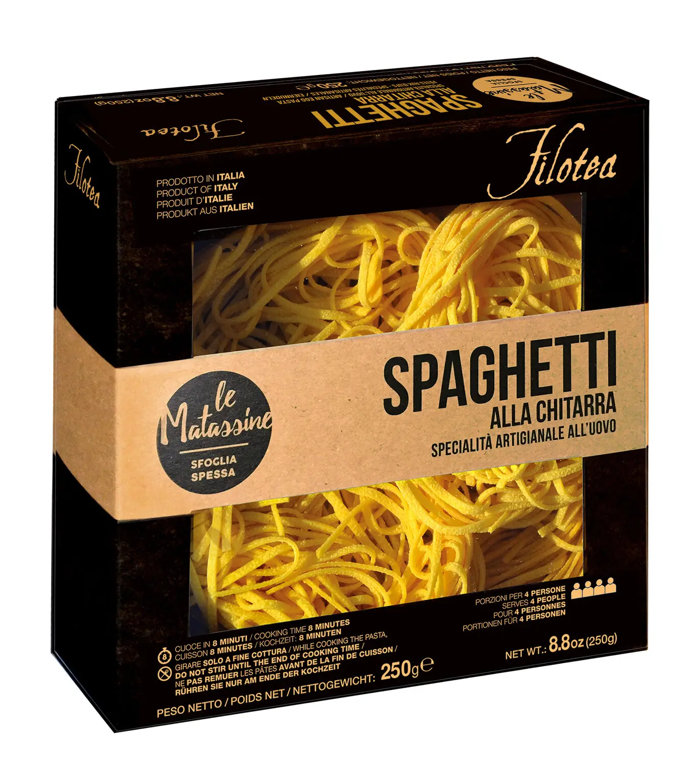 Filotea le Matassine Spaghetti alla Chitarra Artigianali all'Uovo 250 g