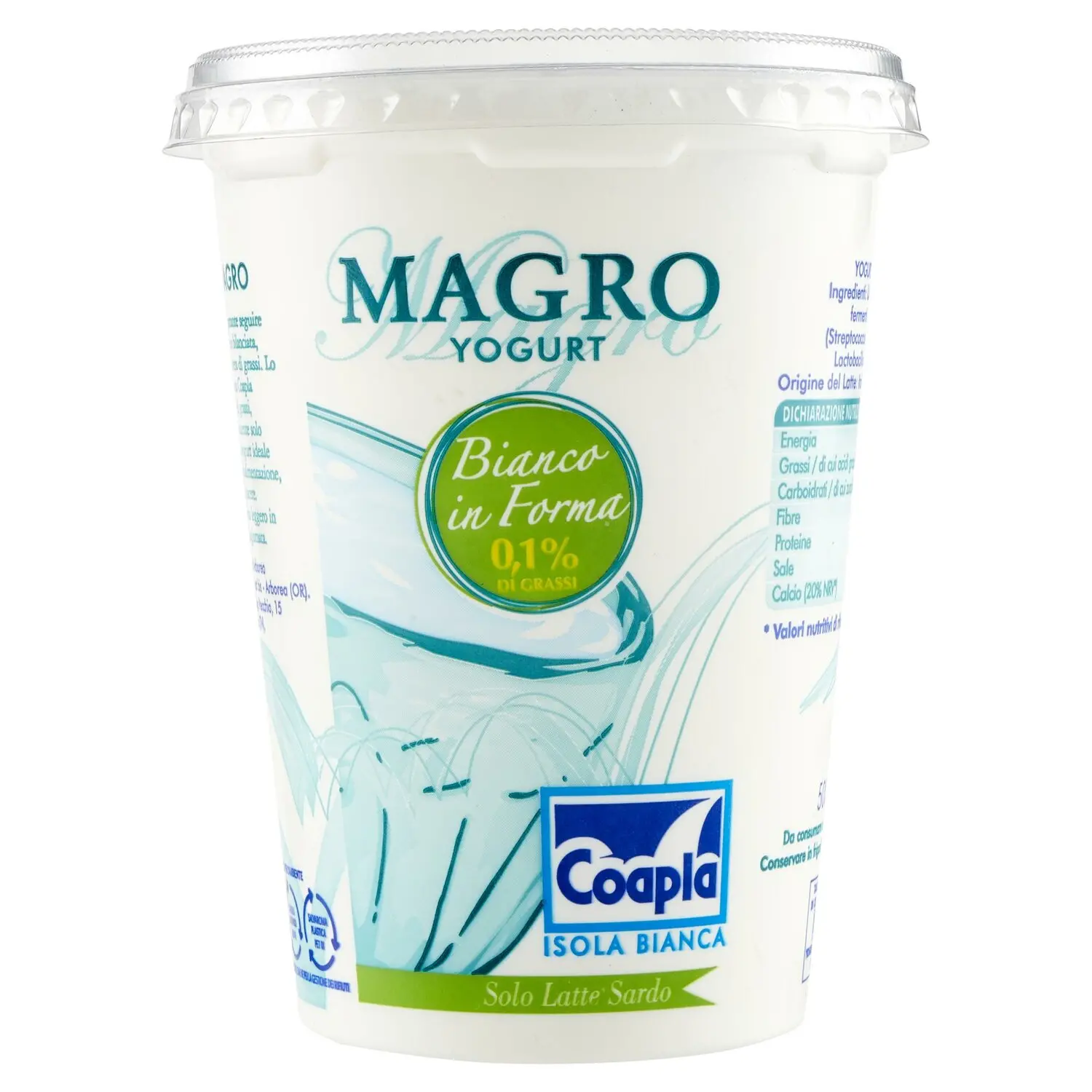 Coapla Yogurt Magro Bianco in Forma 0,1% di Grassi 500 g