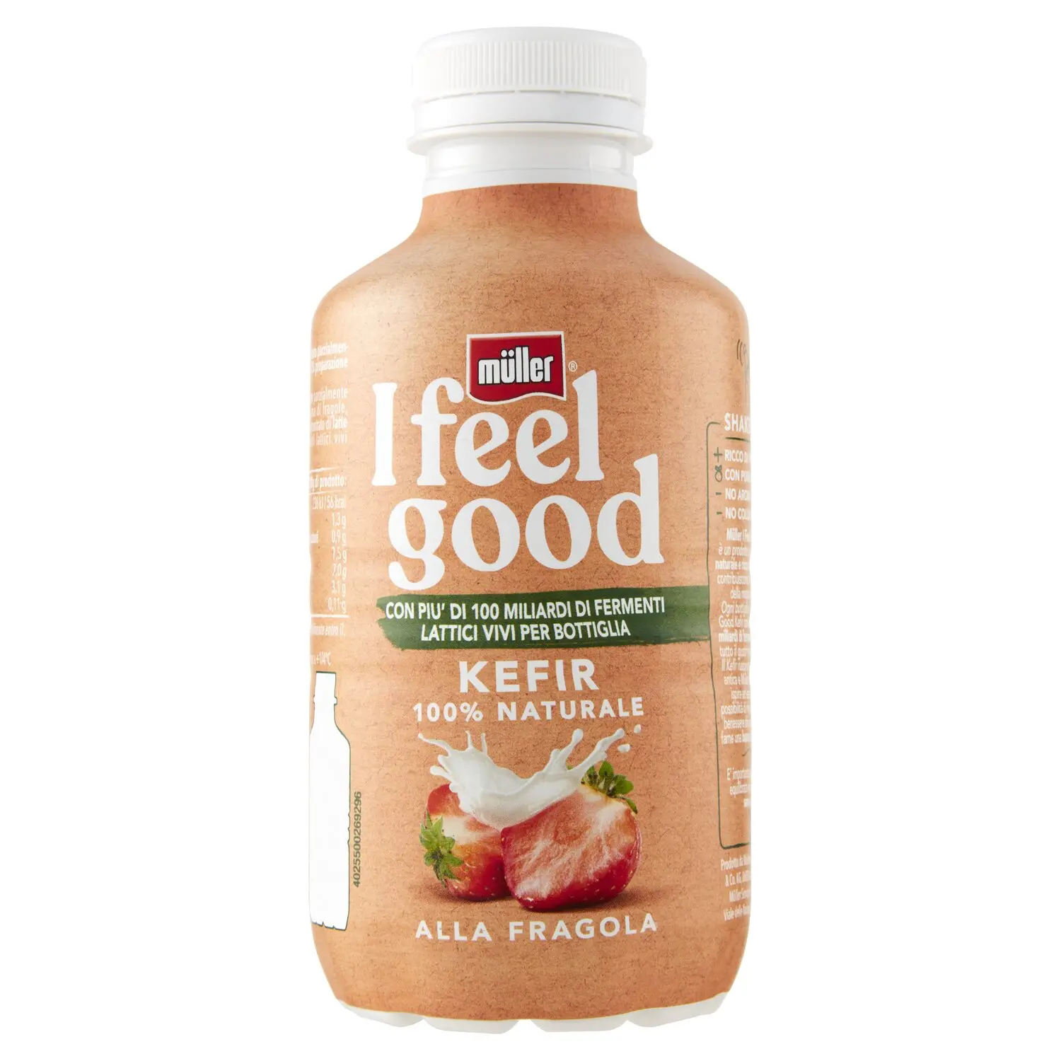 müller I feel good Kefir 100% Naturale alla Fragola 500 g