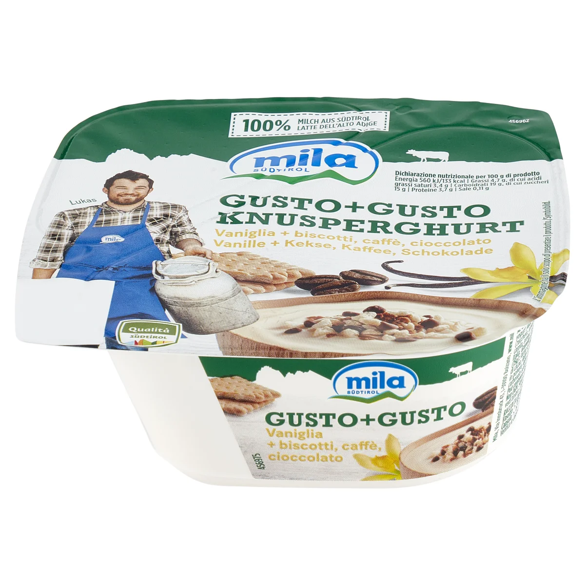 Senza Lattosio* Mix Cremoso Yogurt Intero,preparazione Dolciaria,cereali E  Biscotti Cioccolato 150 G -  