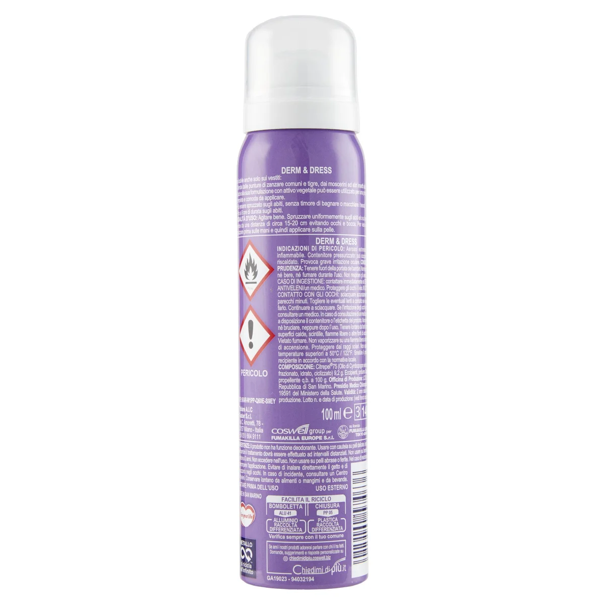 VAPE Derm & Dress Spray Asciutto Antipuntura 100 ml