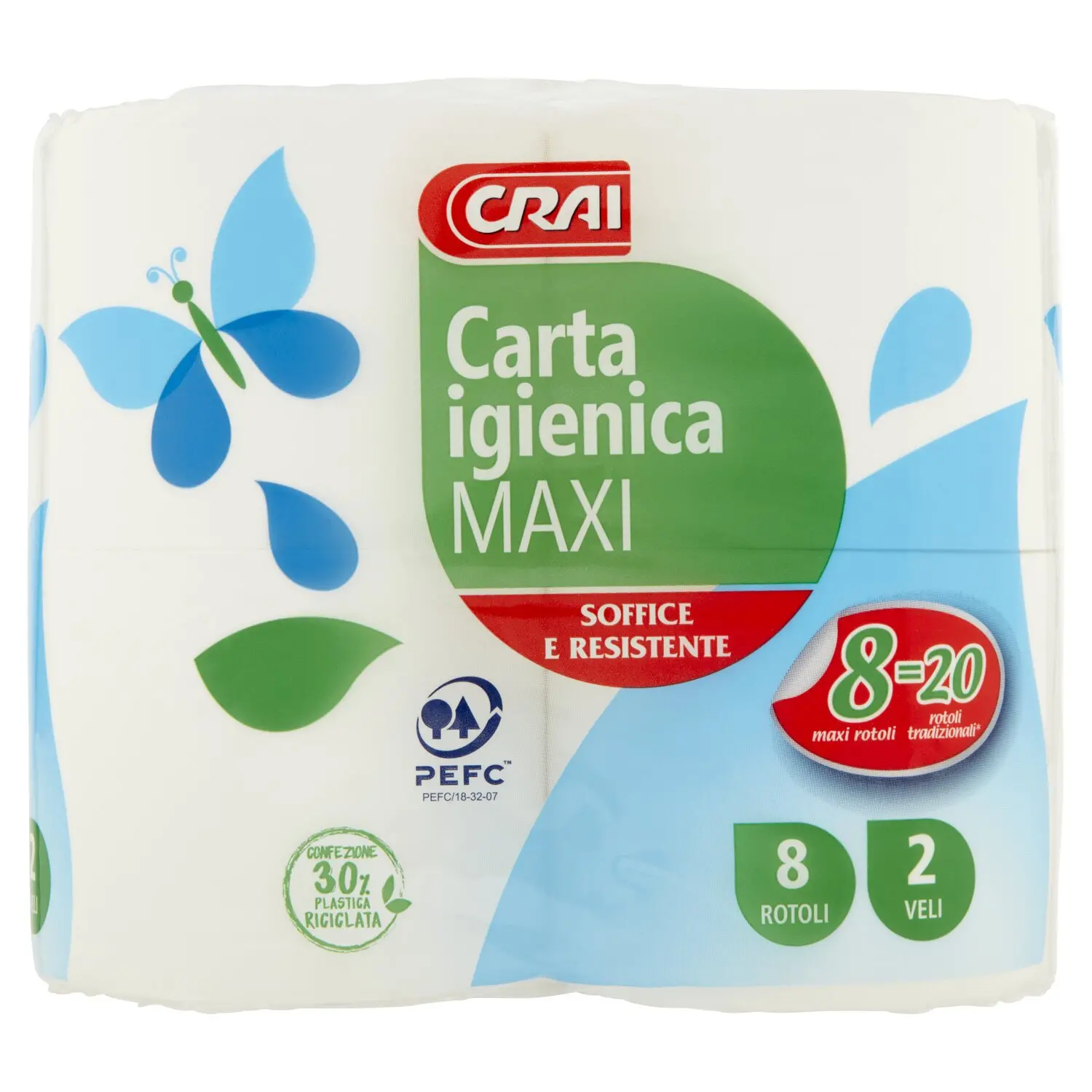 Carta Igienica 2 Veli Soffice E Resistente Crai X 12 Rotoli 