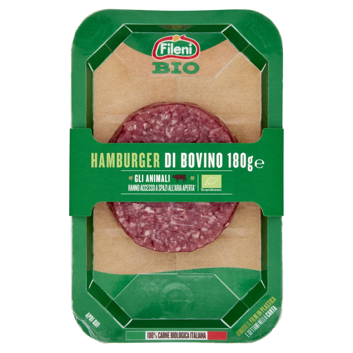 Fileni Bio Hamburger di Bovino 0,180 kg