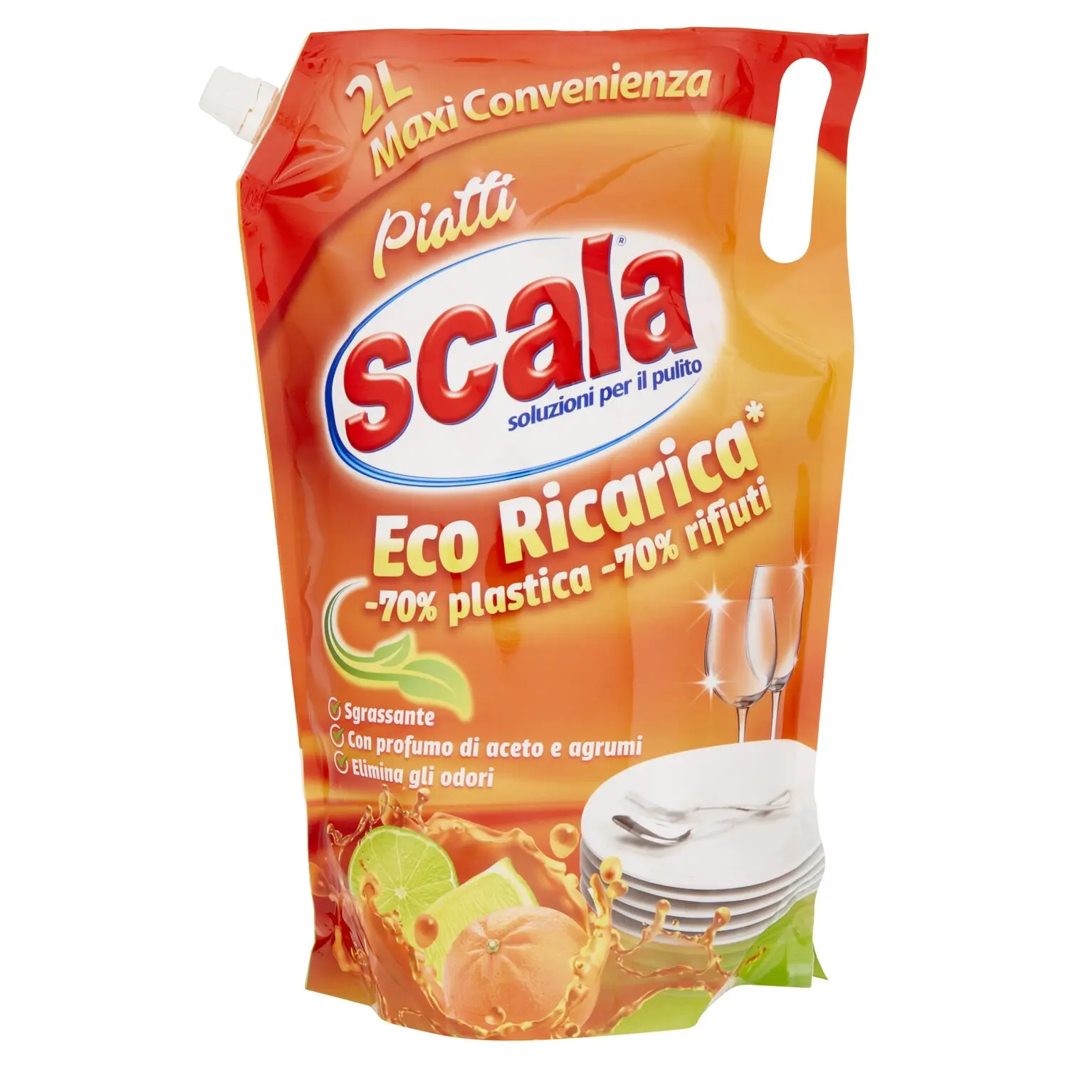 scala Piatti Eco Ricarica* con profumo di aceto e agrumi 2 Litri