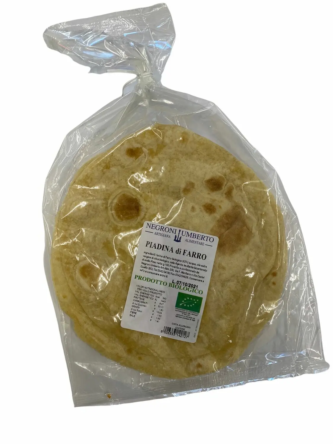 PIADINA PROTEINA LOW SUGAR (200g) WHY NATURE con olio EVO Gusto Naturale  Formato 200g