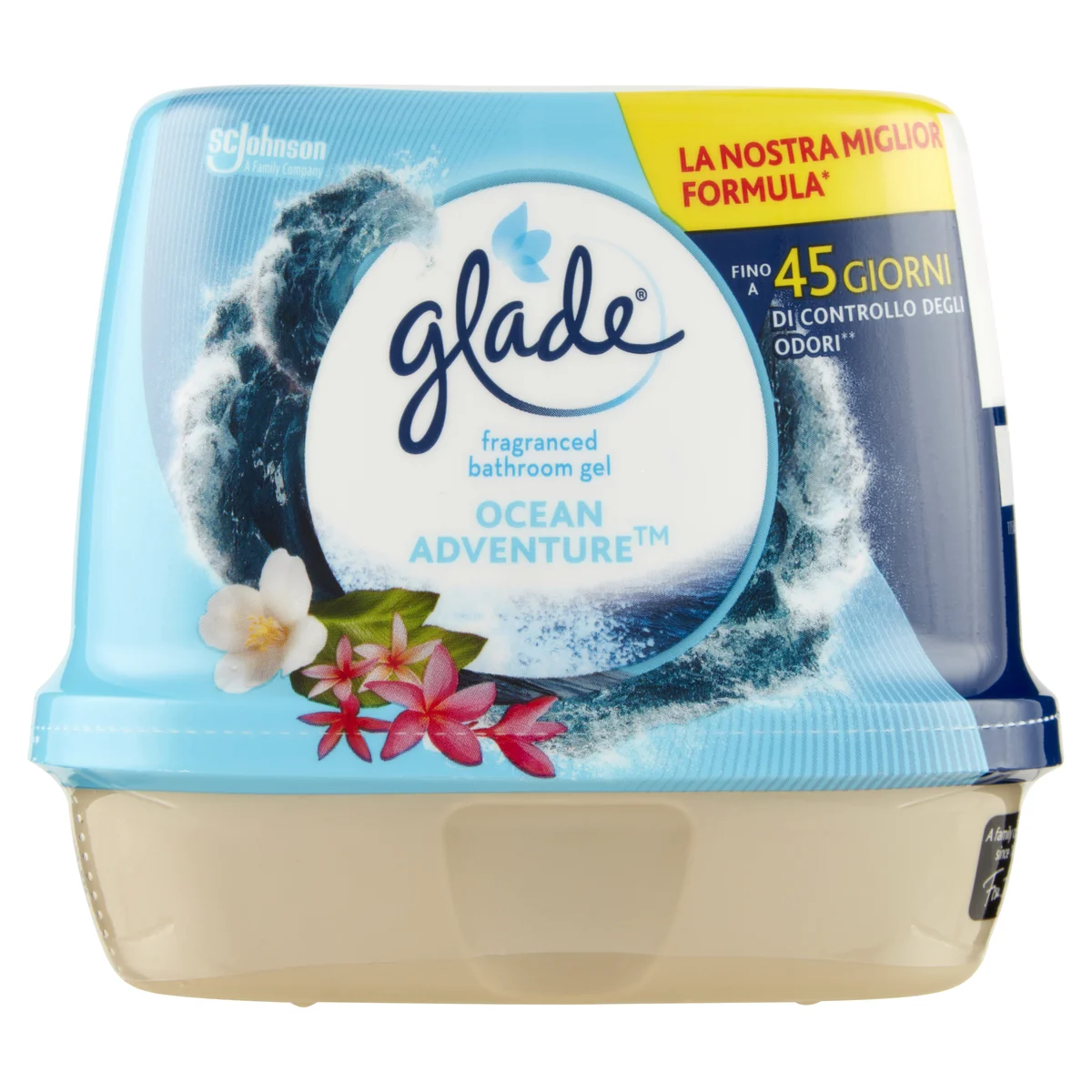 Glade Gel Bagno, Profumatore per Ambienti, Fragranza Ocean Adventure 180g