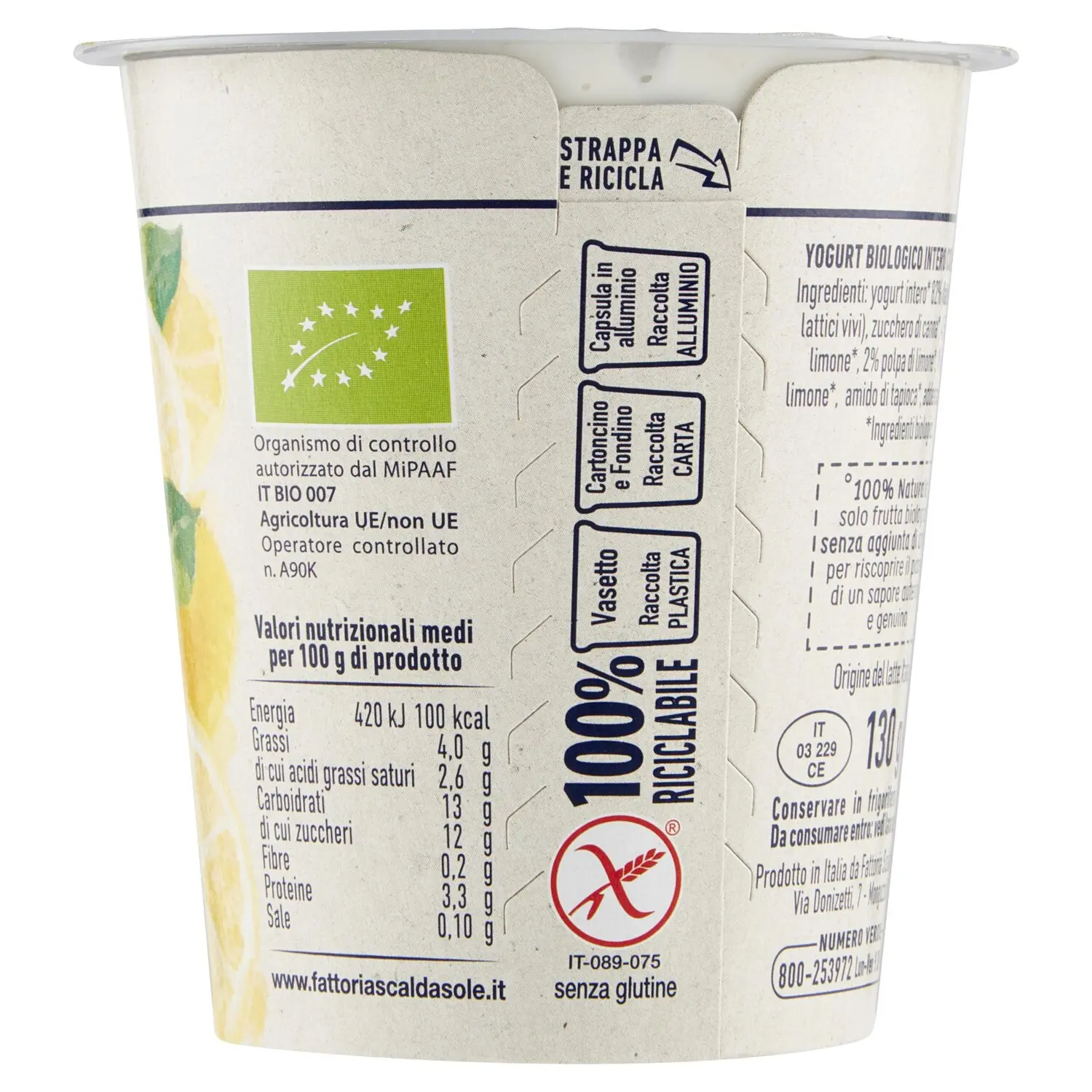 Yogurt intero g. 130