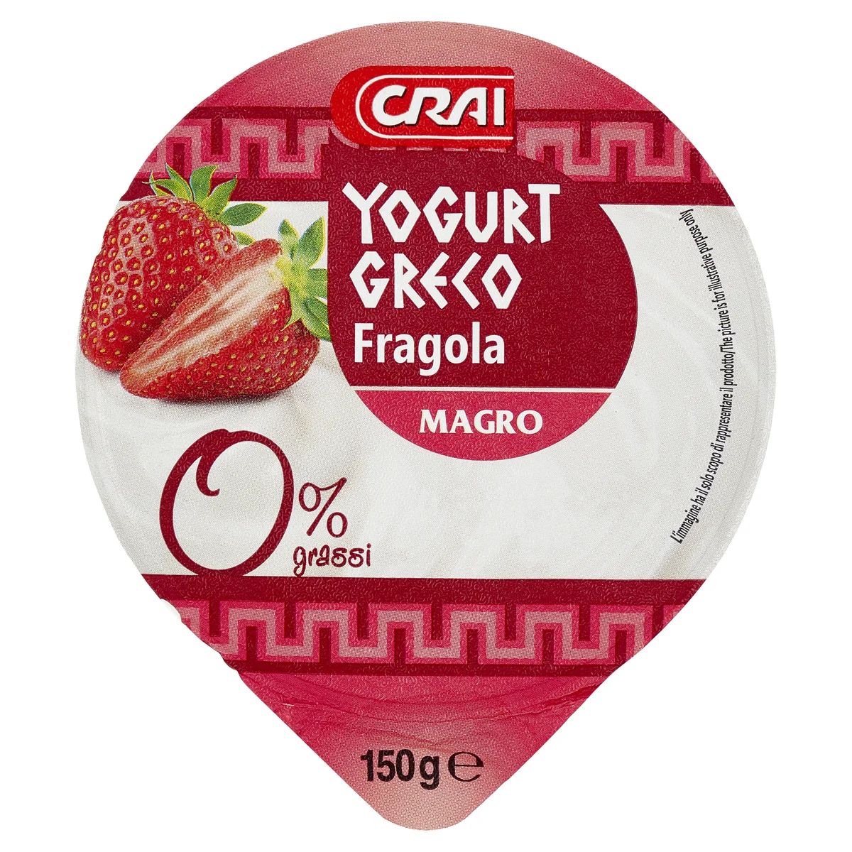 Crai Yogurt Greco Fragola Magro 0% grassi 150 g