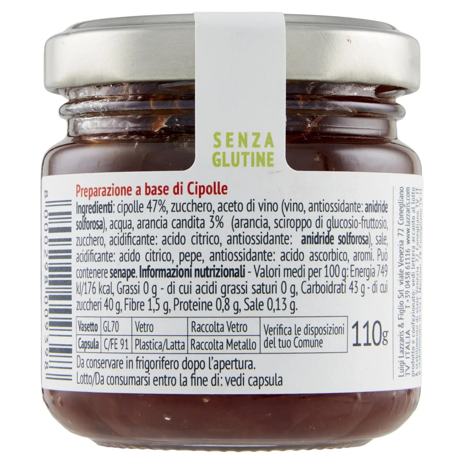 Lazzaris Cipolle salsa 110 g